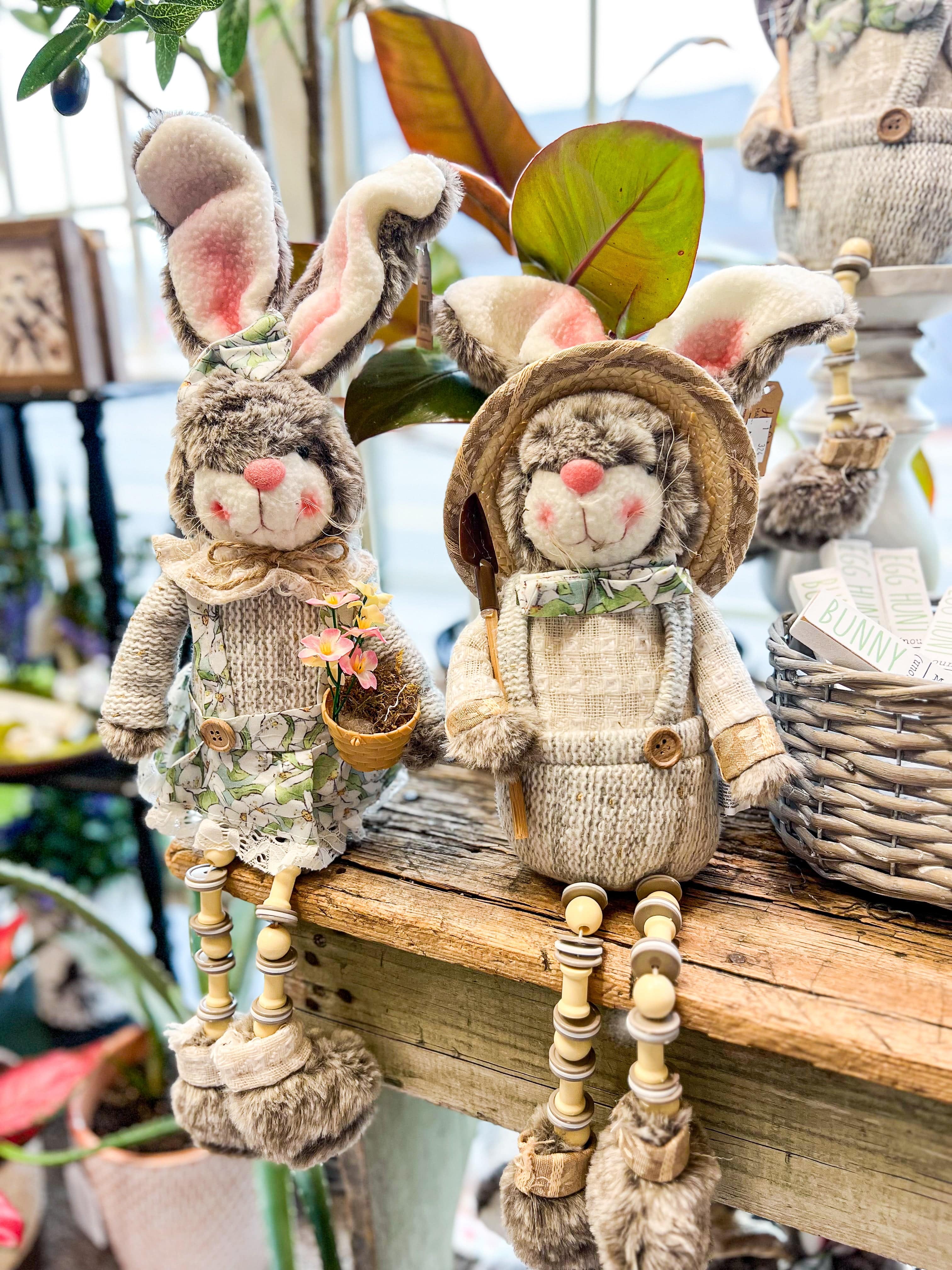 Hanna's Bunny Farm Folk Button Leg Bunny