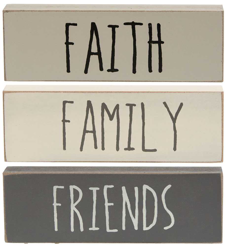MJJ #8 (Melissa) Wood Block Farmhouse Faith & Friends Mini Blocks