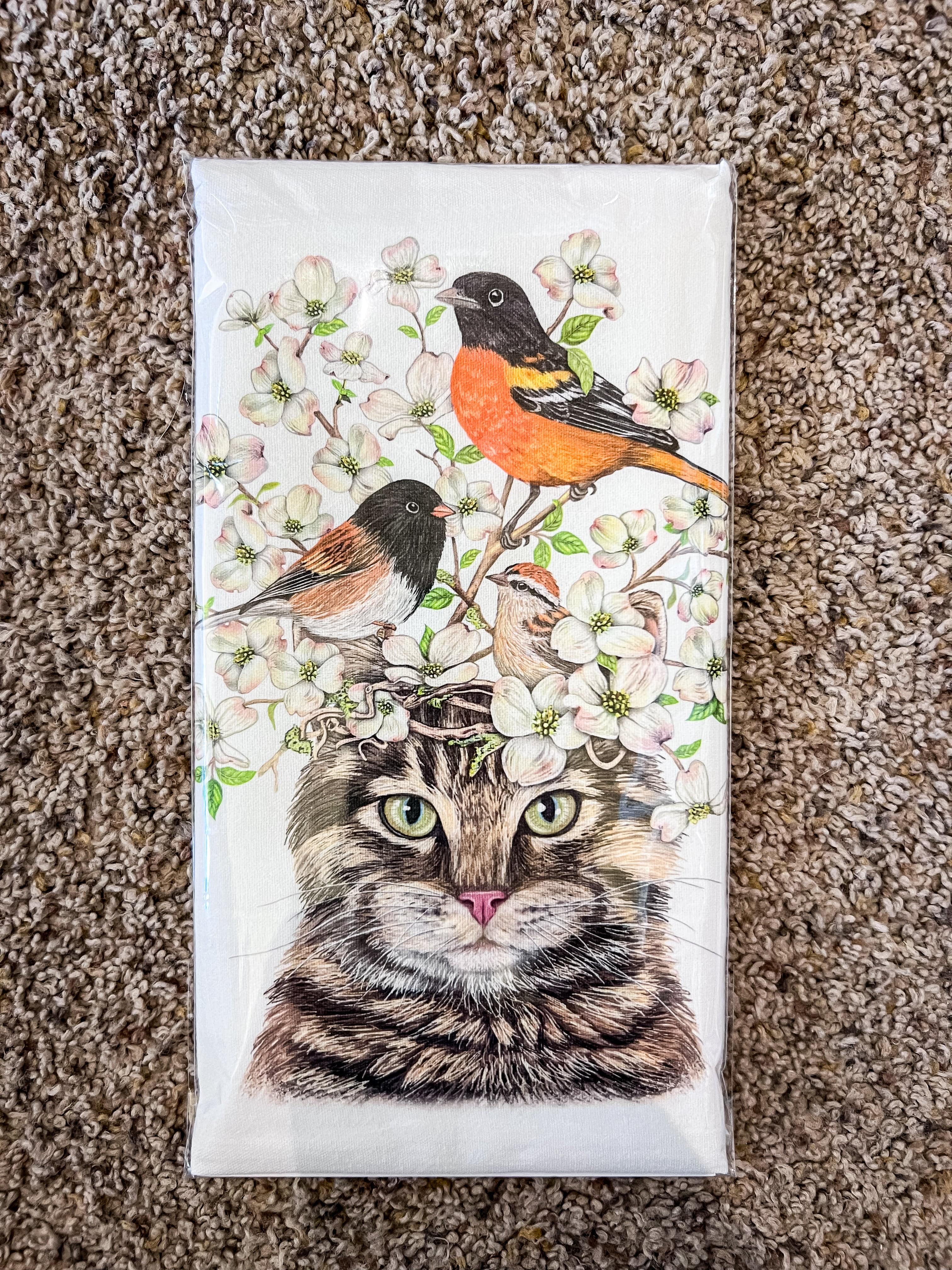 Garden Cats Tea Towel