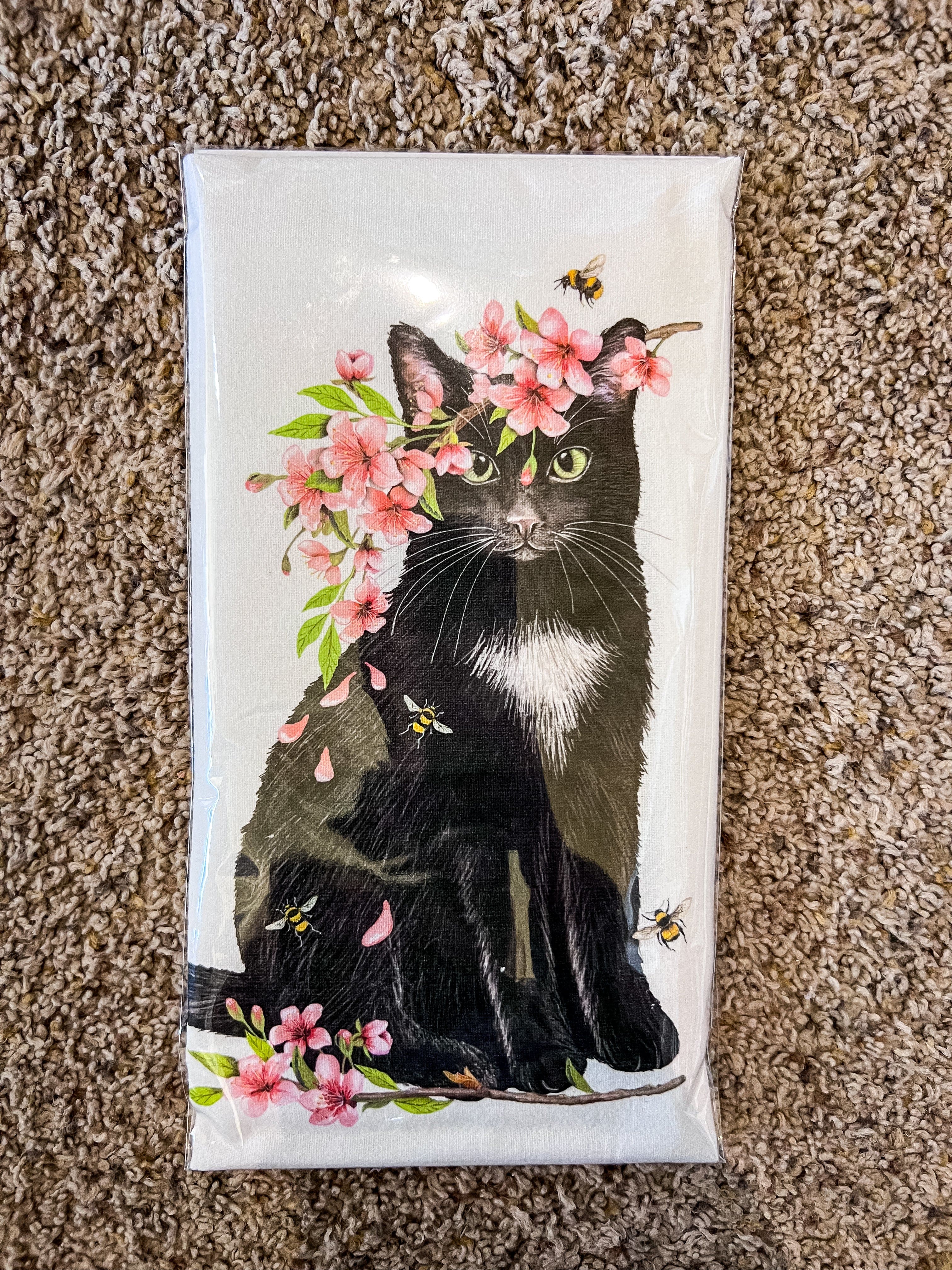Garden Cats Tea Towel