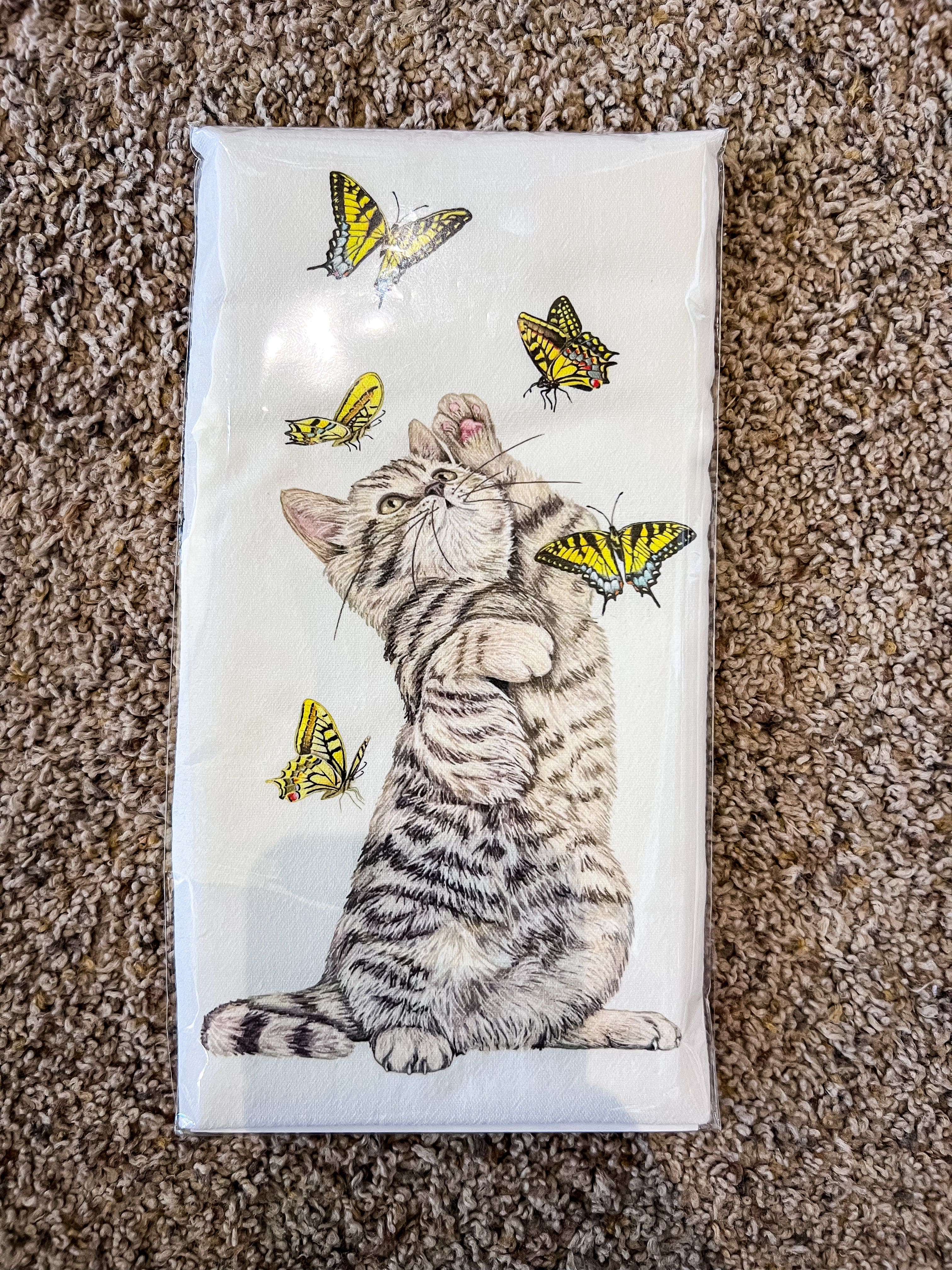 Garden Cats Tea Towel