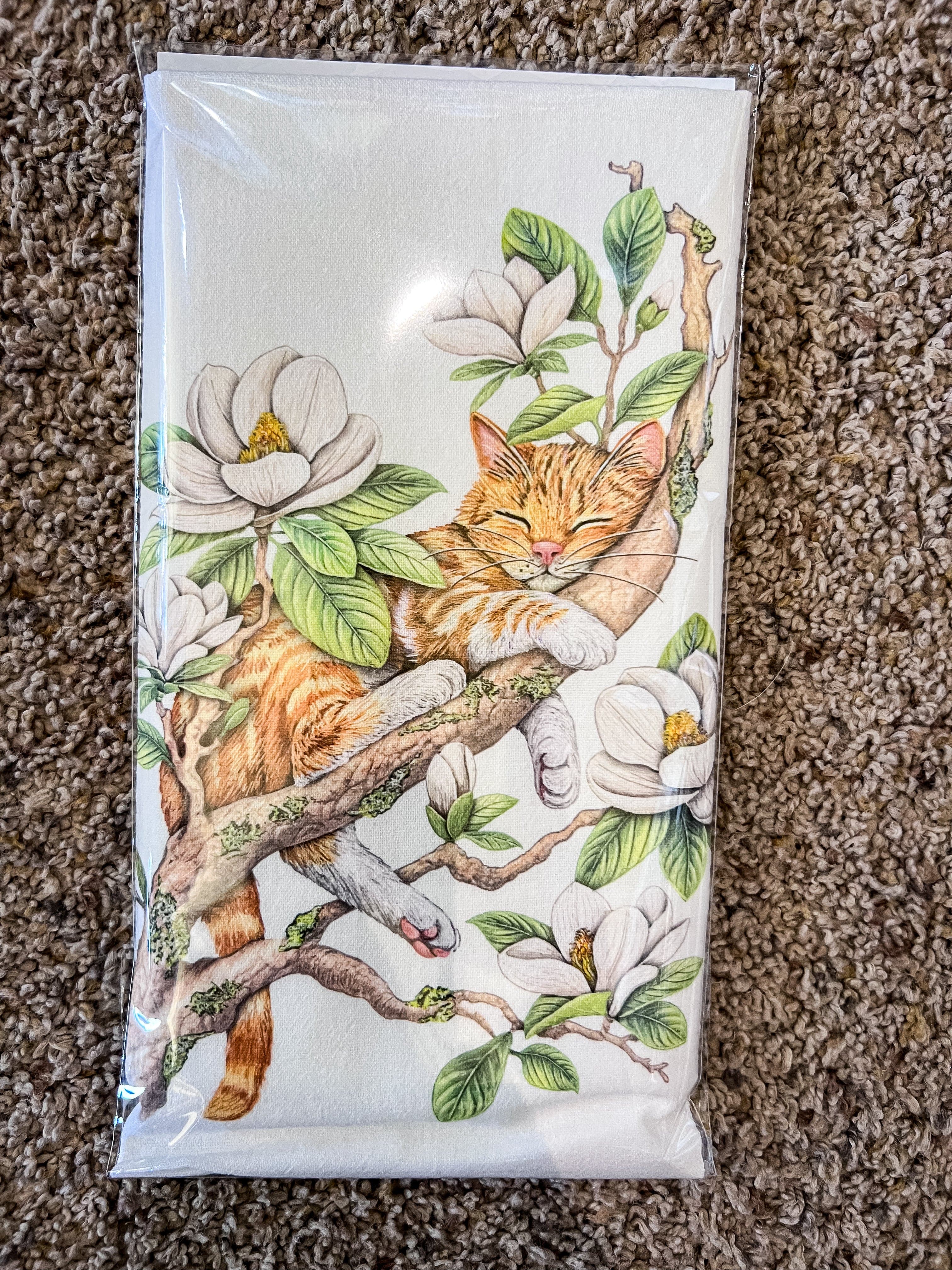 Garden Cats Tea Towel