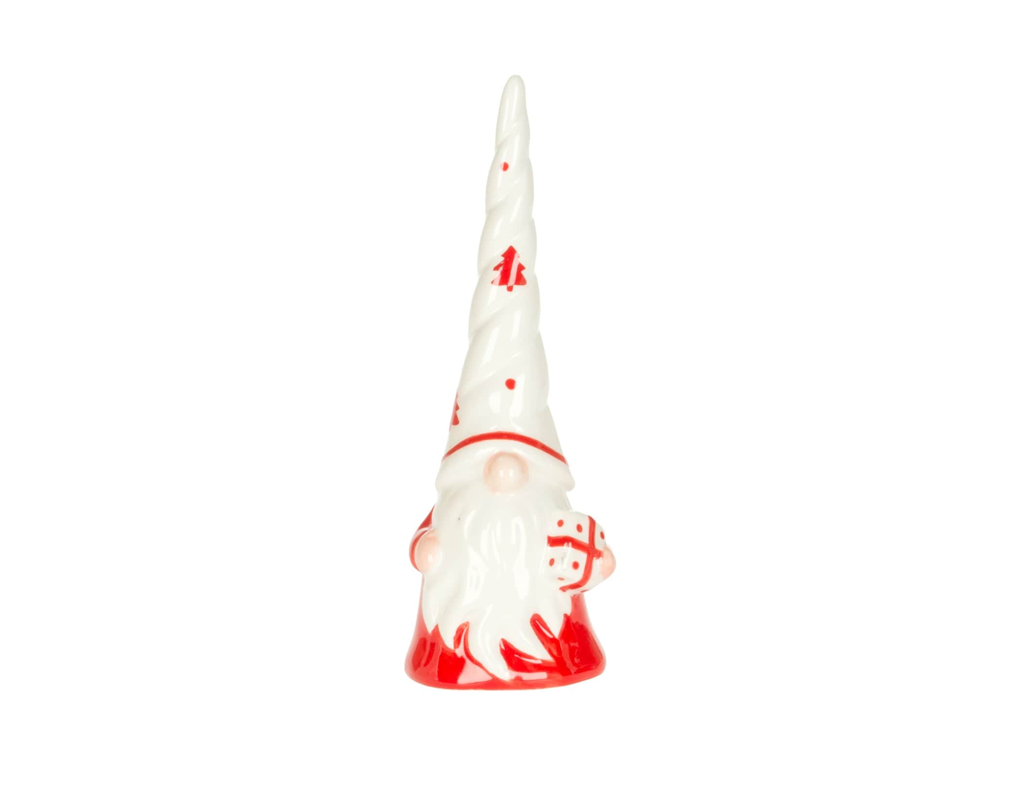 Christmas Traditions Seasonal Decor Gnome with Tall White Hat