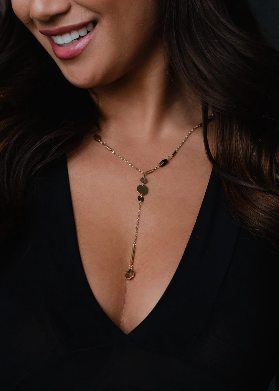 Gold Lariat Necklace