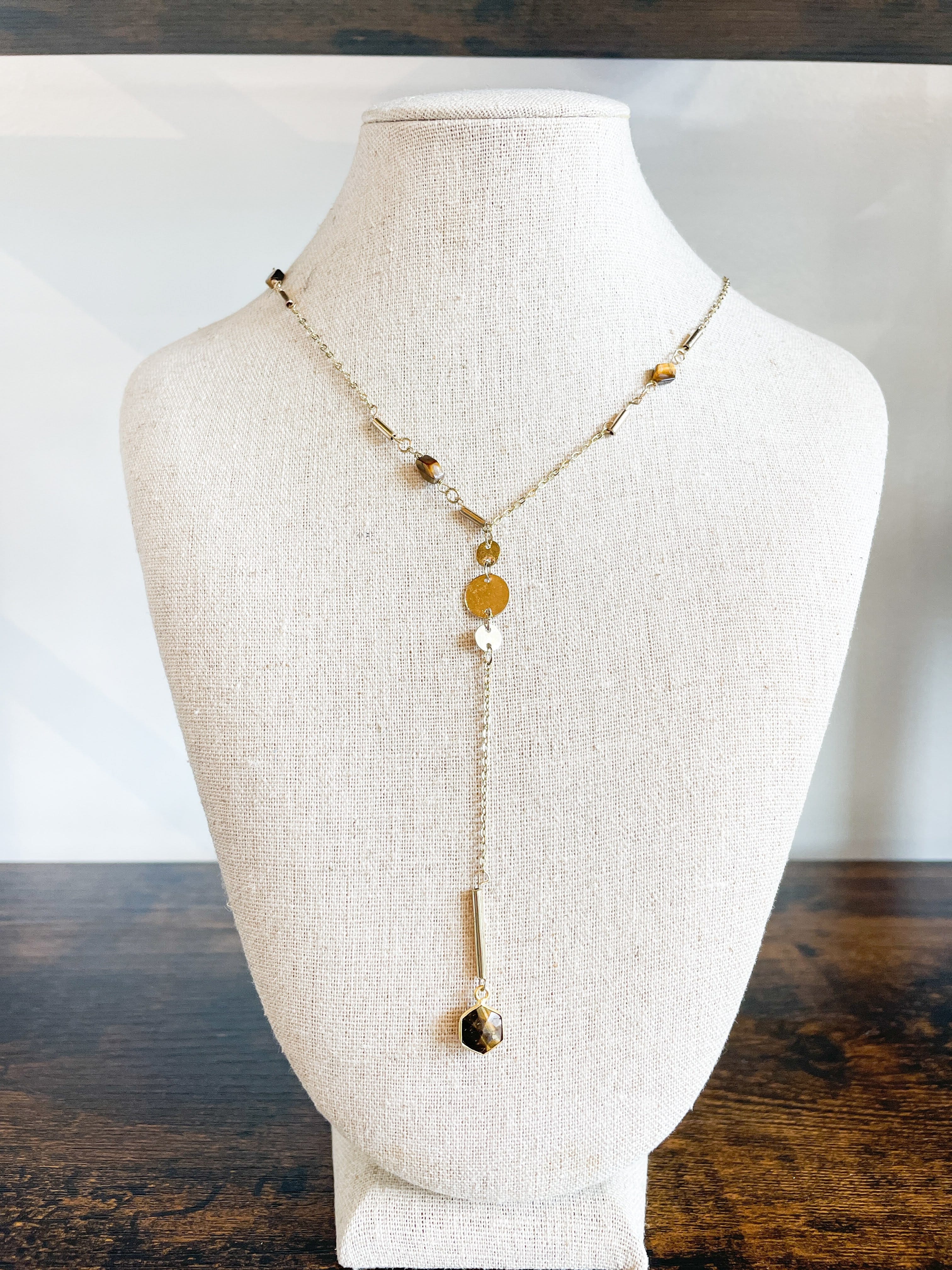 Gold Lariat Necklace