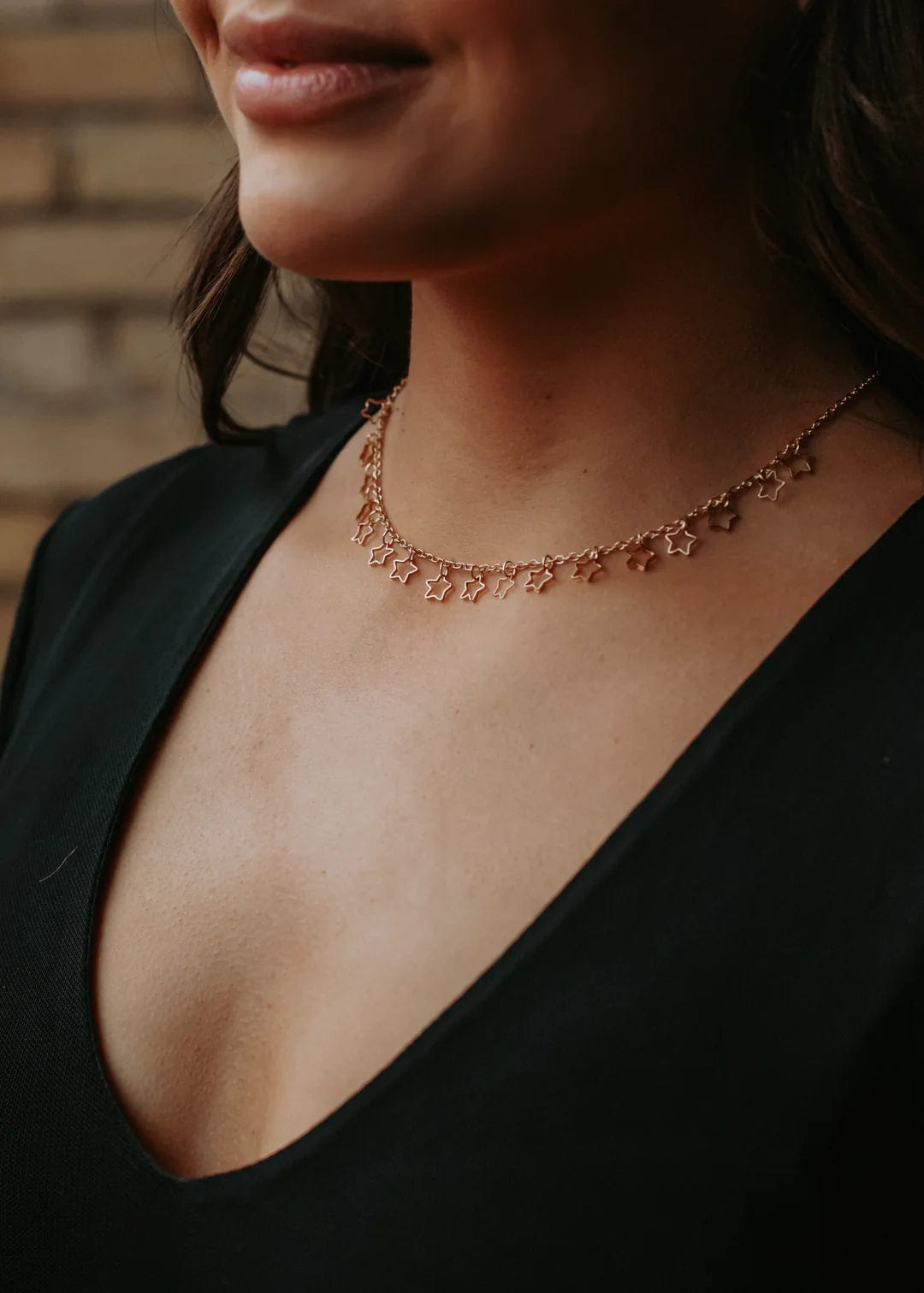 Gold Star Chain Necklace
