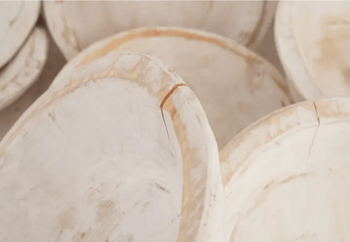 Handcarved Wood Dough Bowls