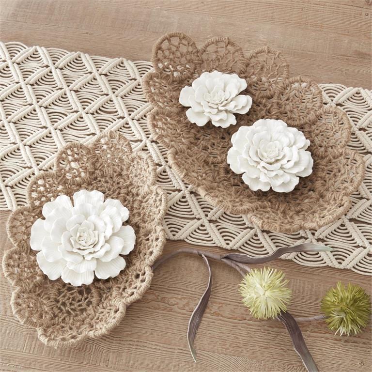 Iron Framed Jute Braided Nesting Trays