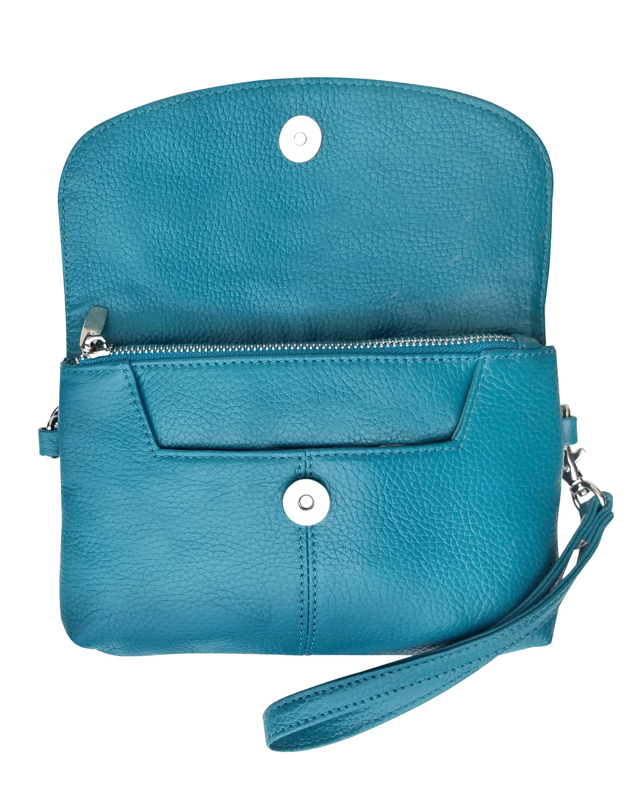 Leather Crossbody Clutch