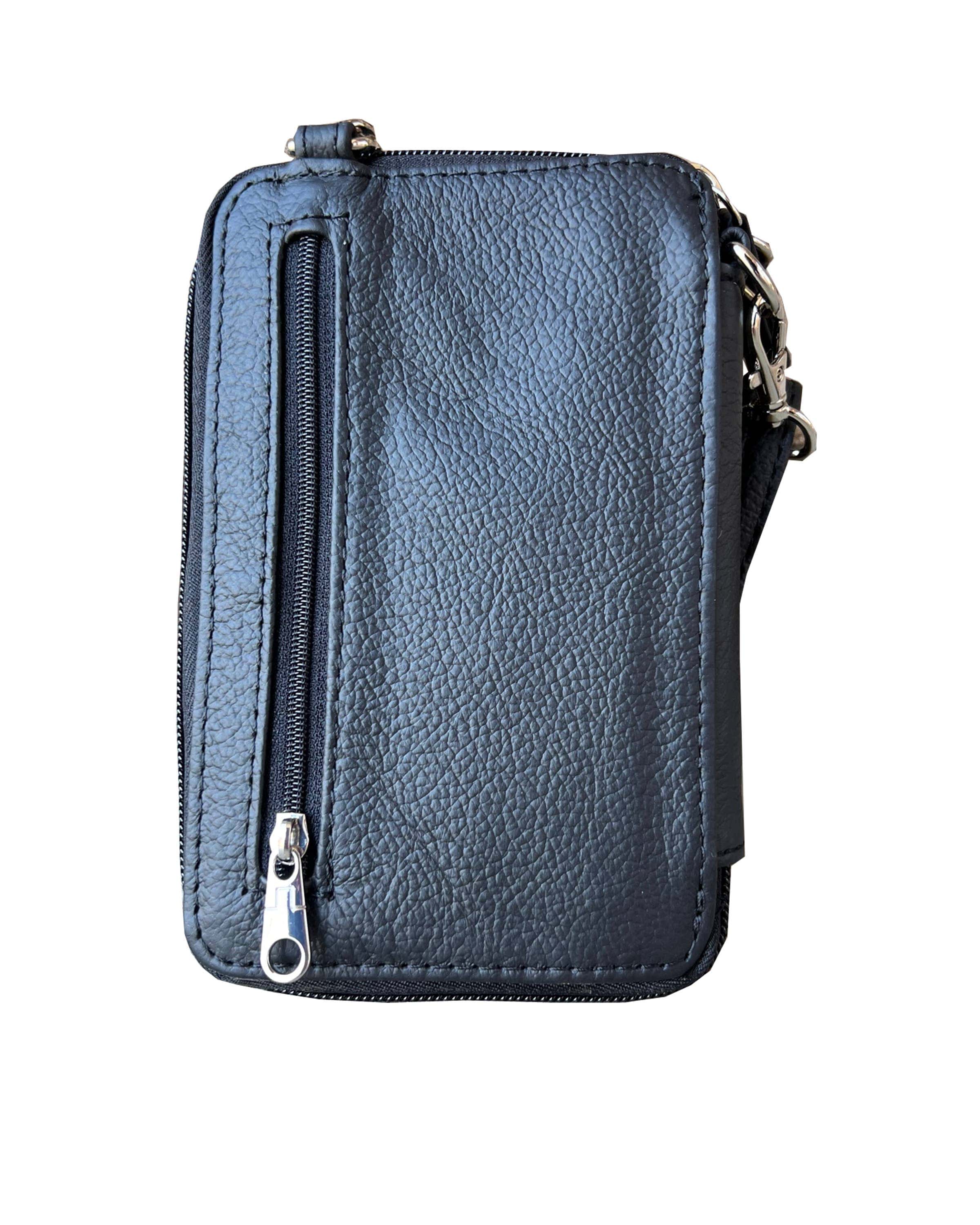 Leather Travel Wristlet Crossbody Duo