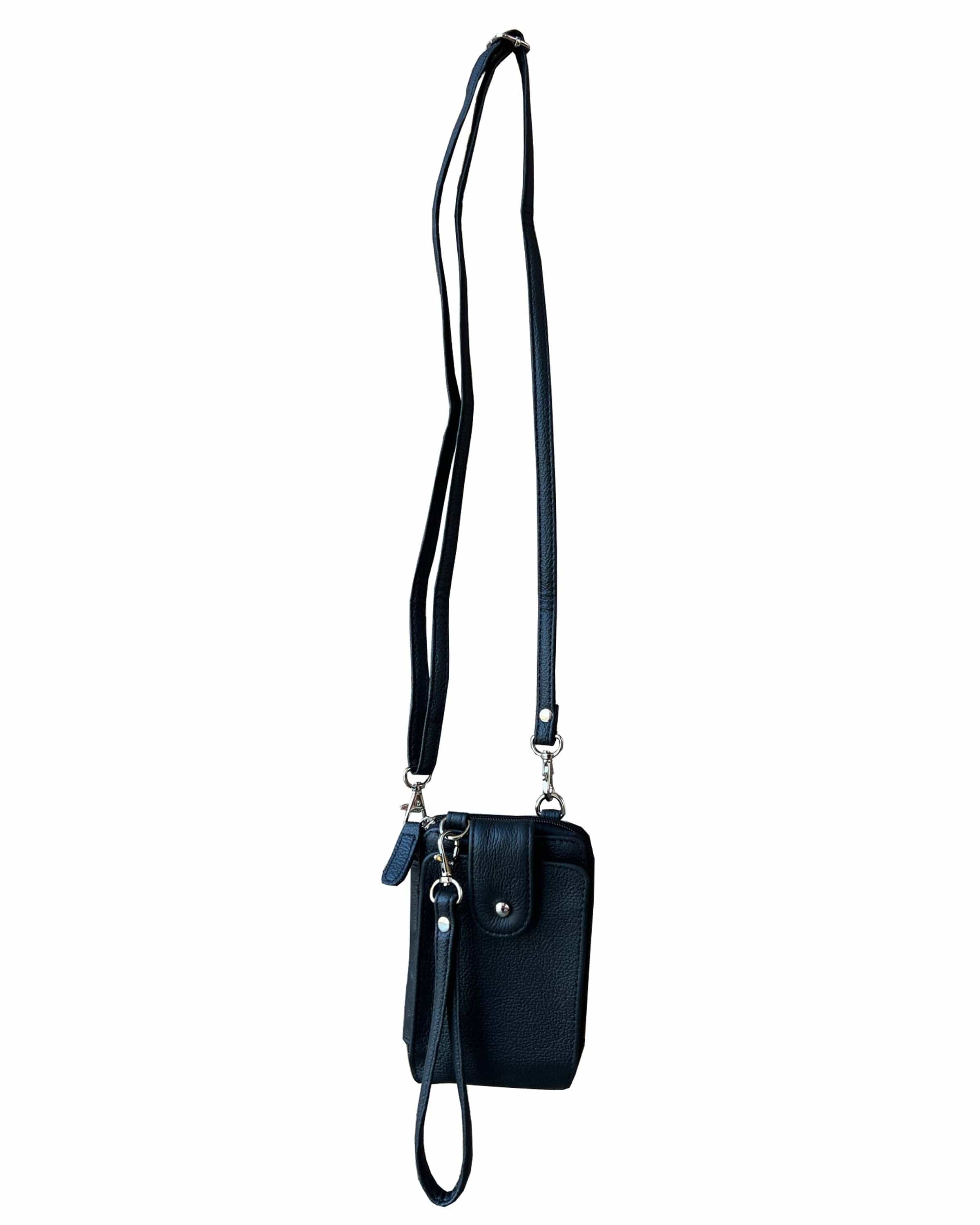 Leather Travel Wristlet Crossbody Duo