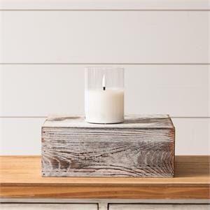 LED Glass Pillar Candle