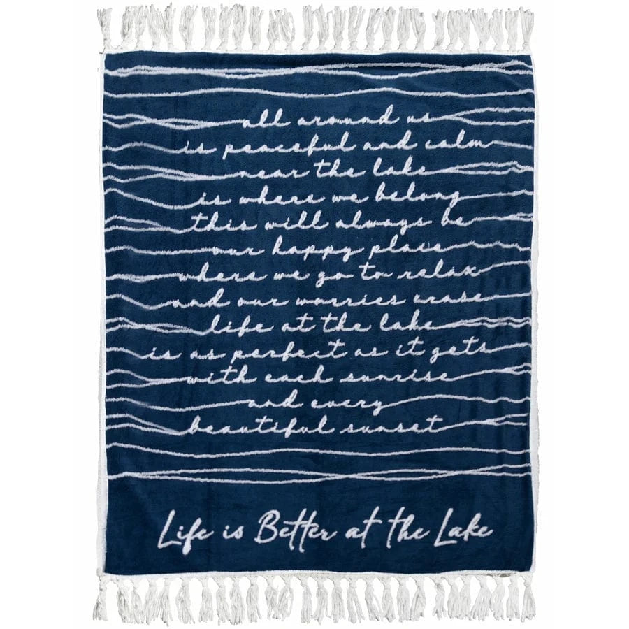 Life is Better at the Lake Plush Blanket