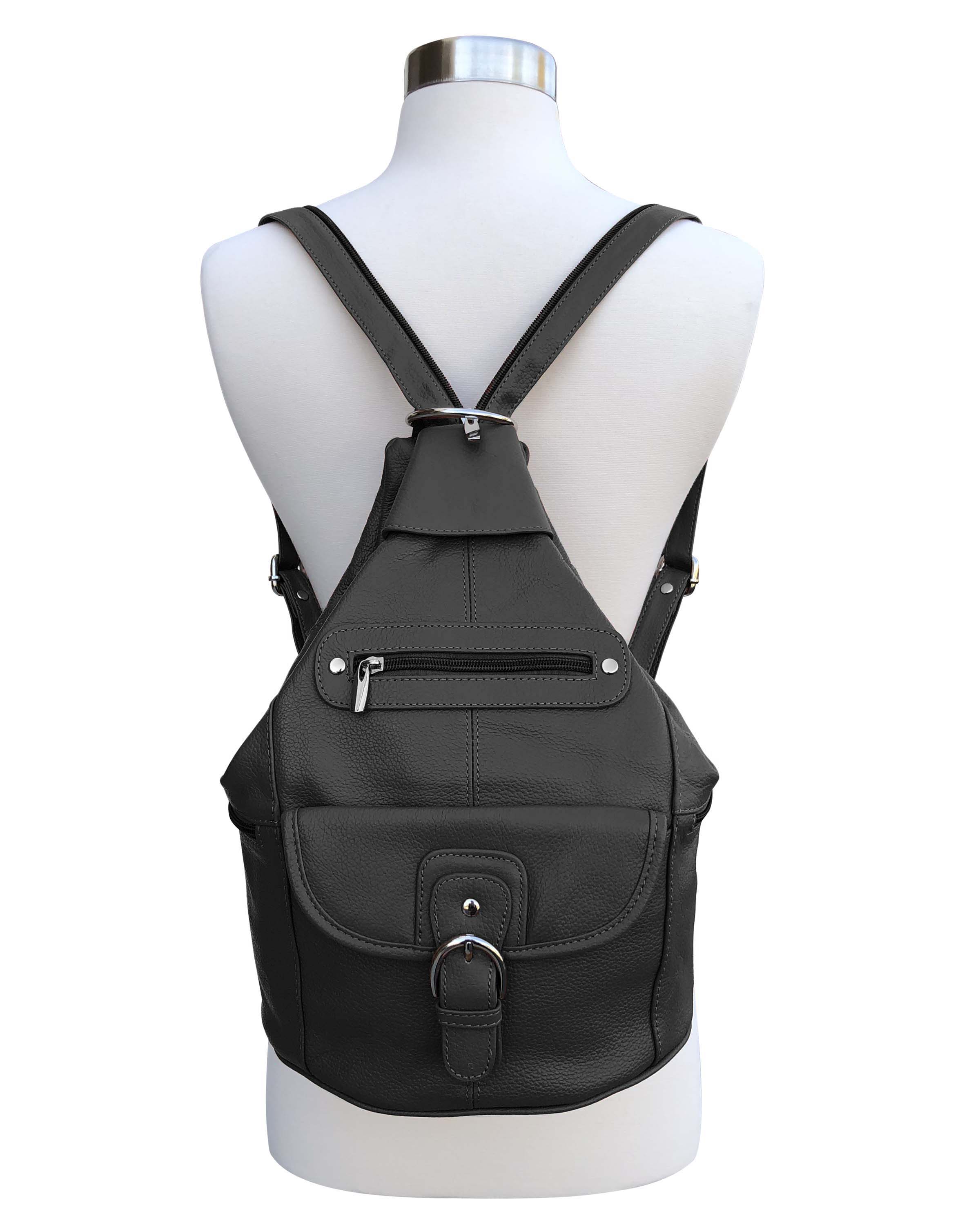 Light Brown Leather Backpack