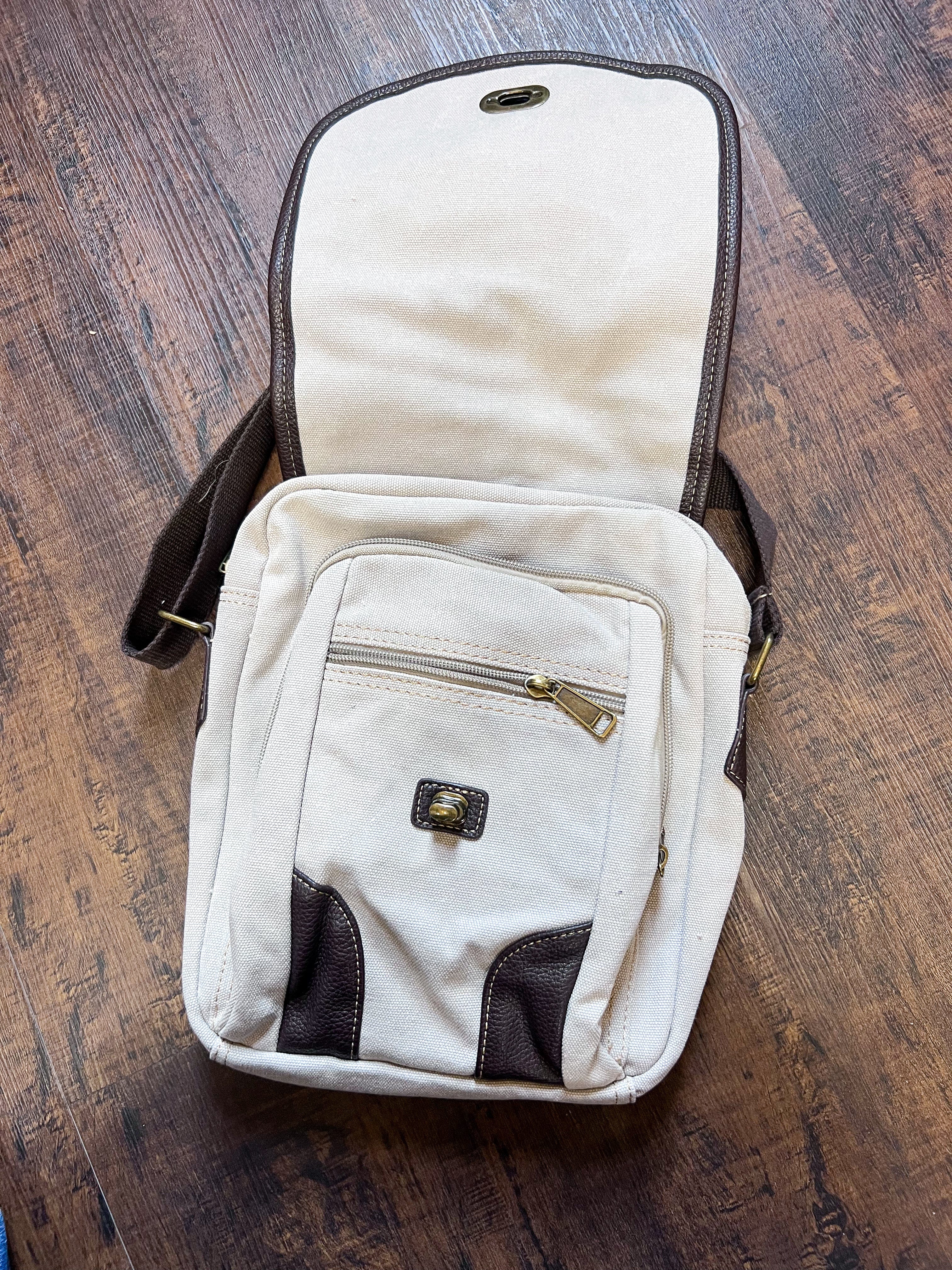 Light Grey Canvas Tablet Bag