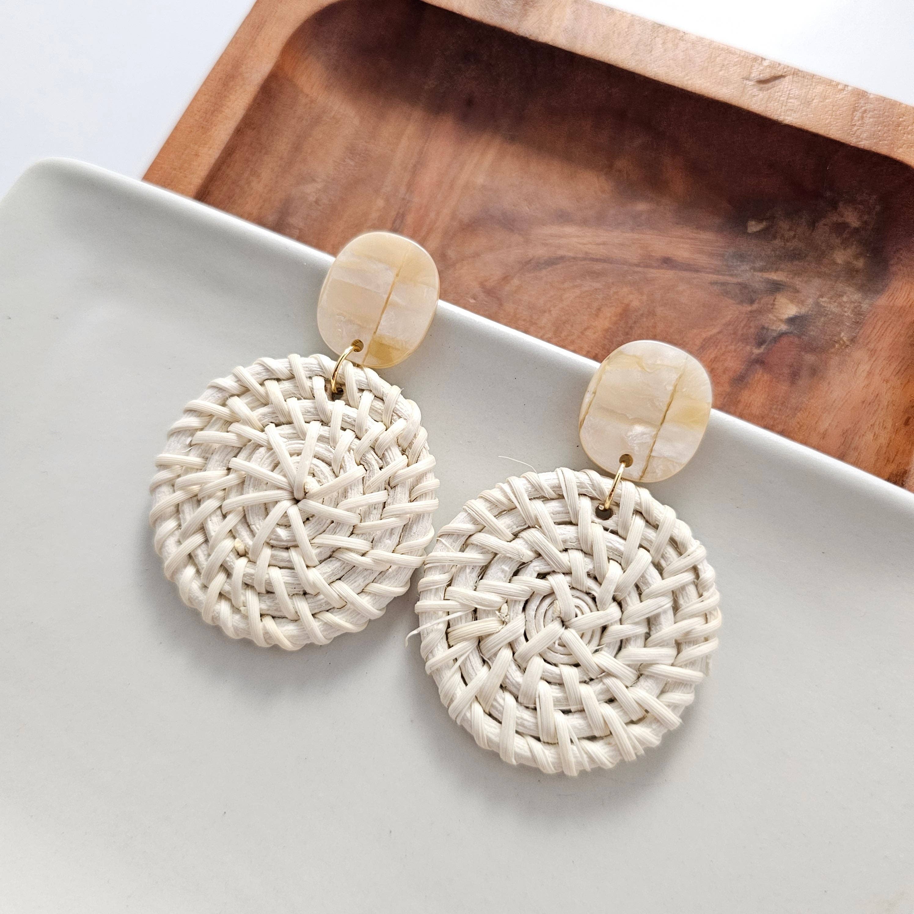 Light Rattan Dominica Earrings
