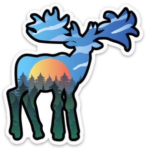 The Gathering Pine Sticker Moose Vinyl Sticker
