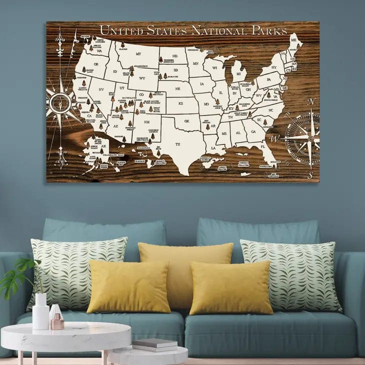 National Parks Laser Engraved Wood Sign