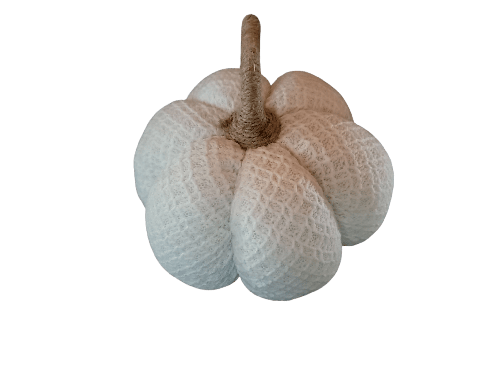 Natural Fabric Pumpkin with Stem 8
