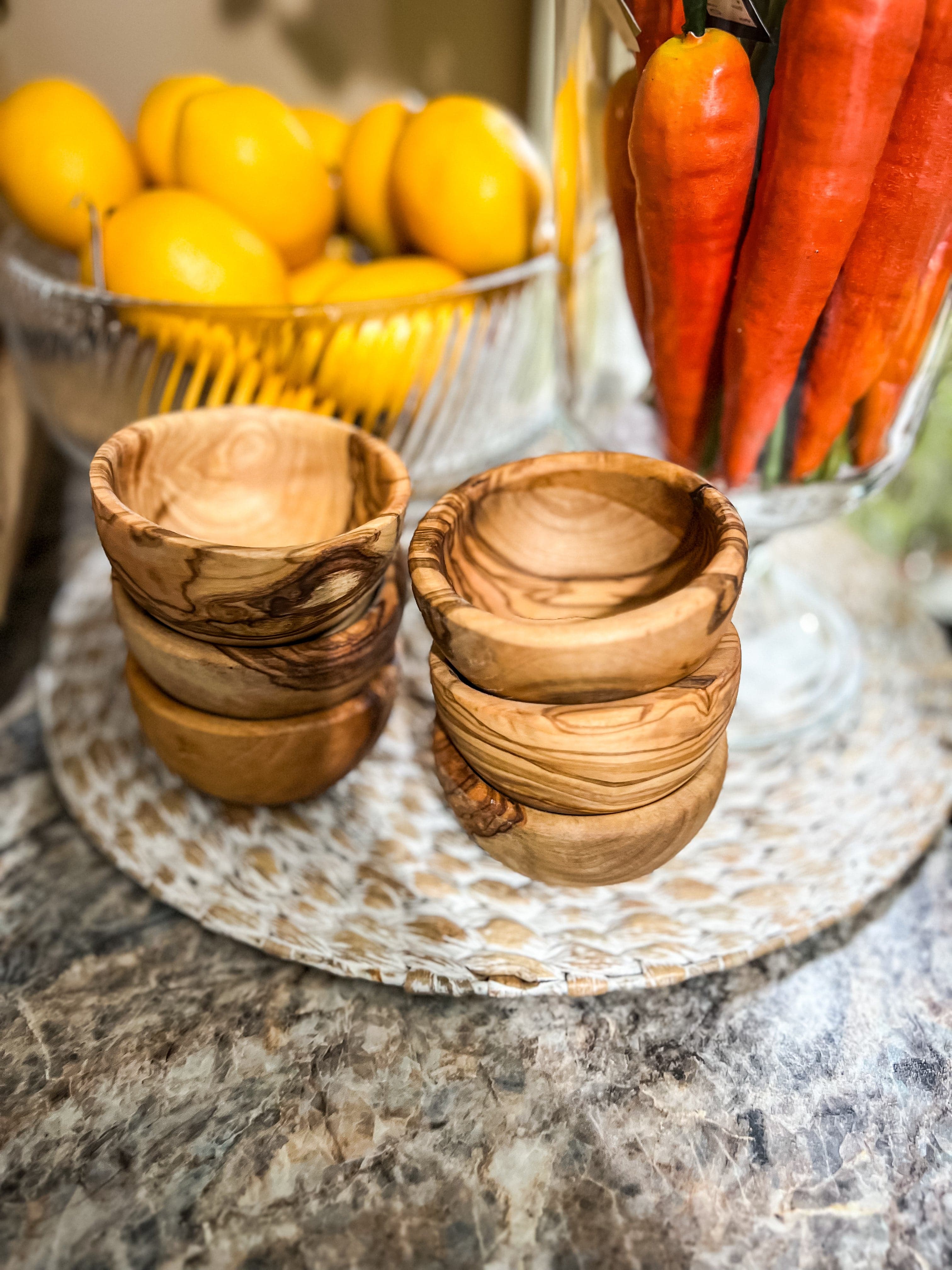 Olive Wood Pinch Bowls