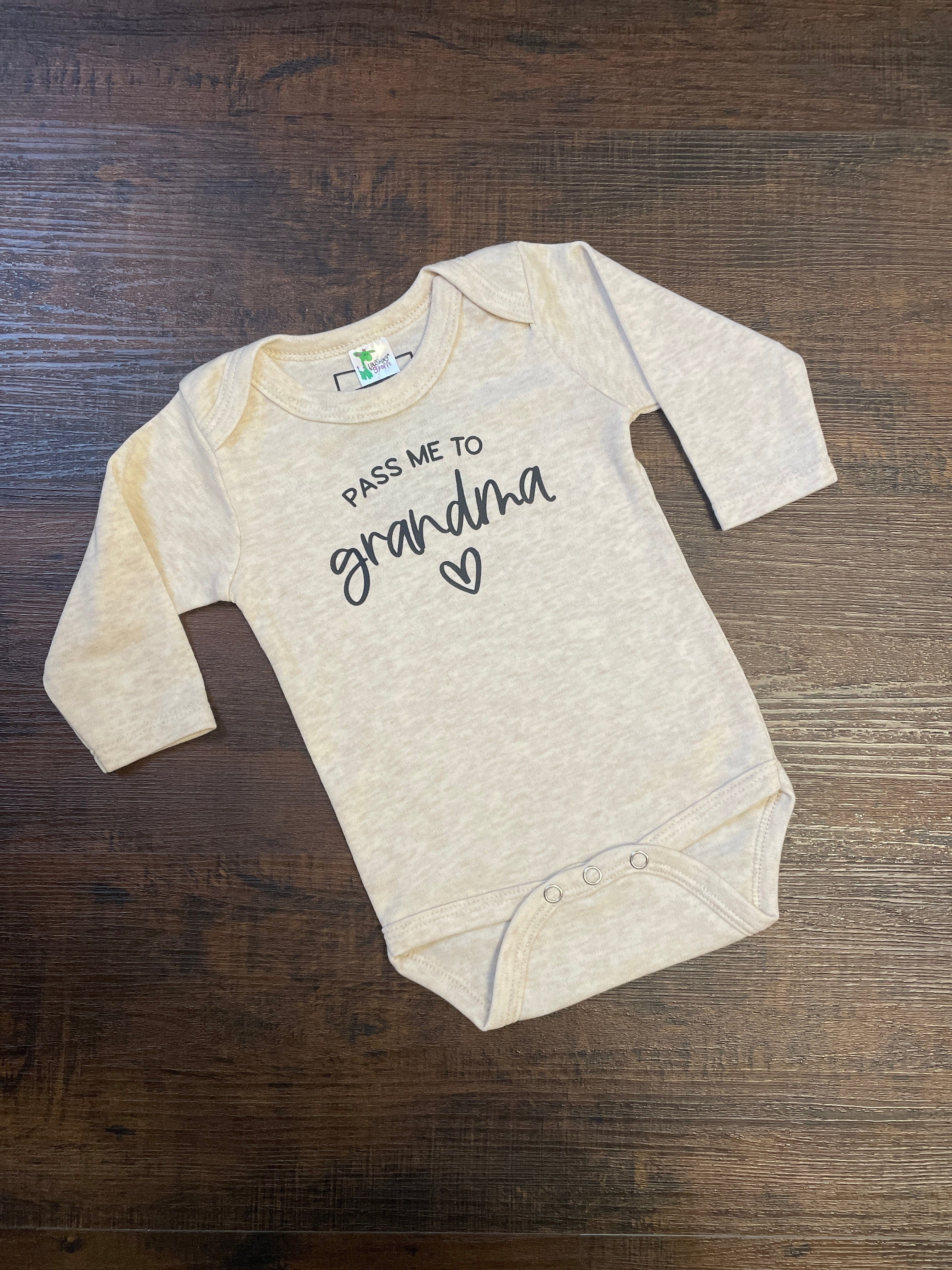 Pass Me to Grandma Baby Long Sleeve Onesie