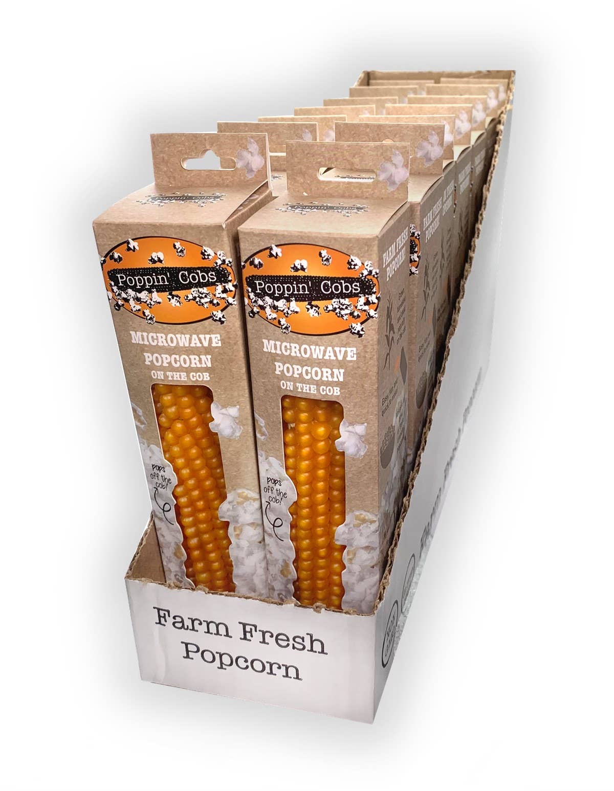 Poppin Cobs Original Microwave Popcorn on the Cob