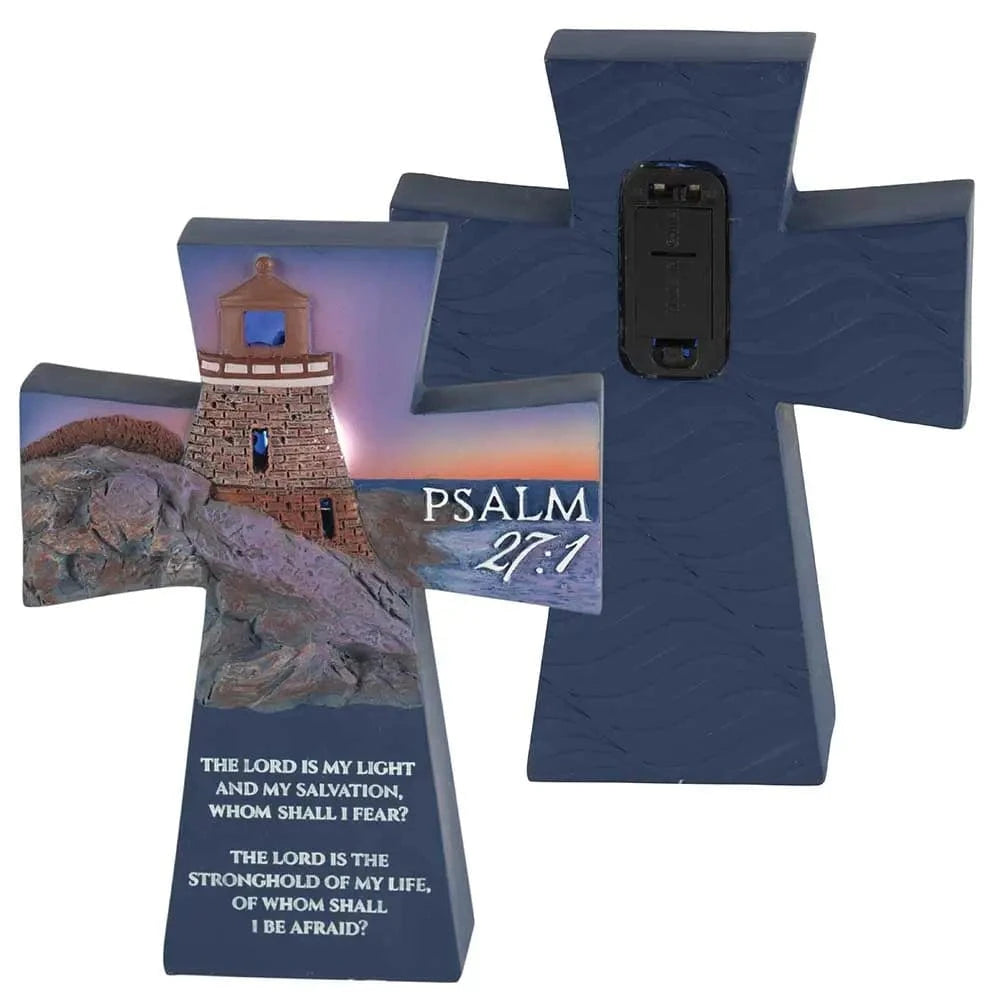 Resin Tabletop the Lord Is My Light Cross