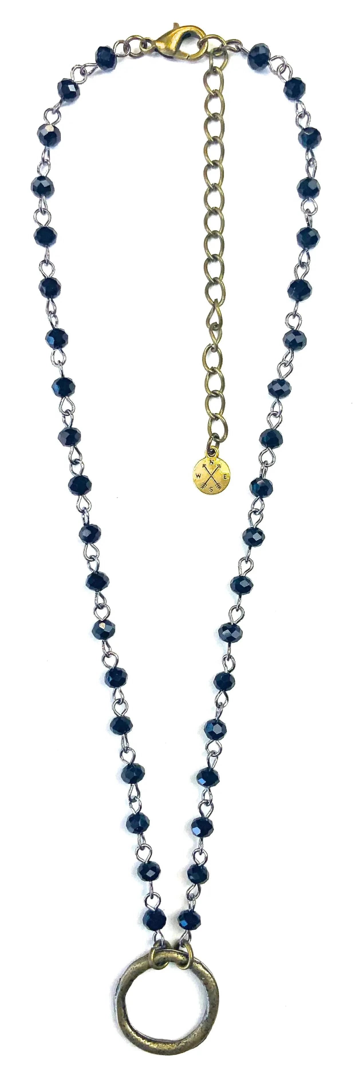 Rosaried & Ring Beaded Necklace