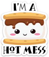 The Gathering Pine Sticker S'more Hot Mess Vinyl Sticker
