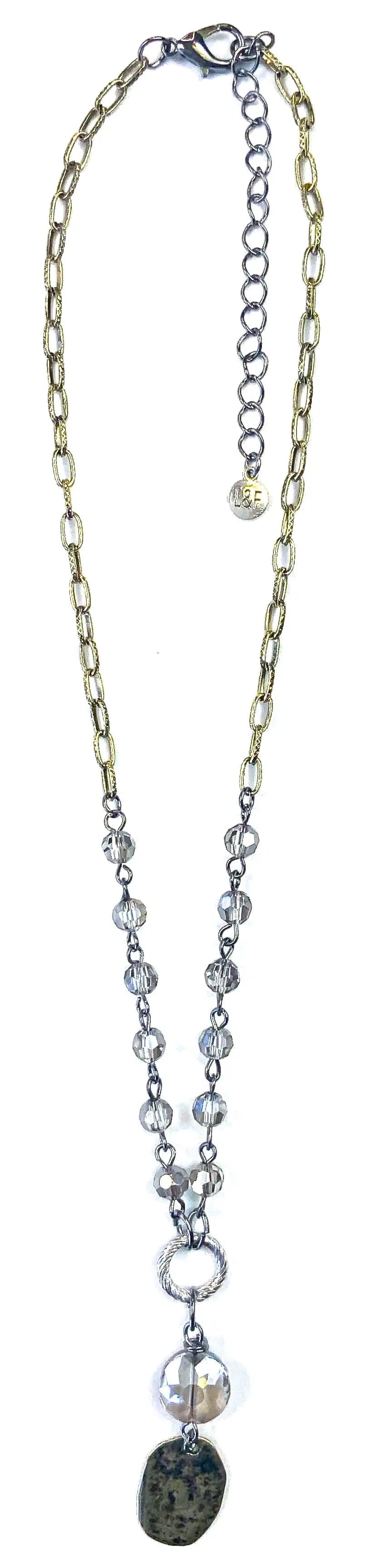 Lost & Found Trading Co. Necklace Short Rosaried Coin Drop Beaded Necklace