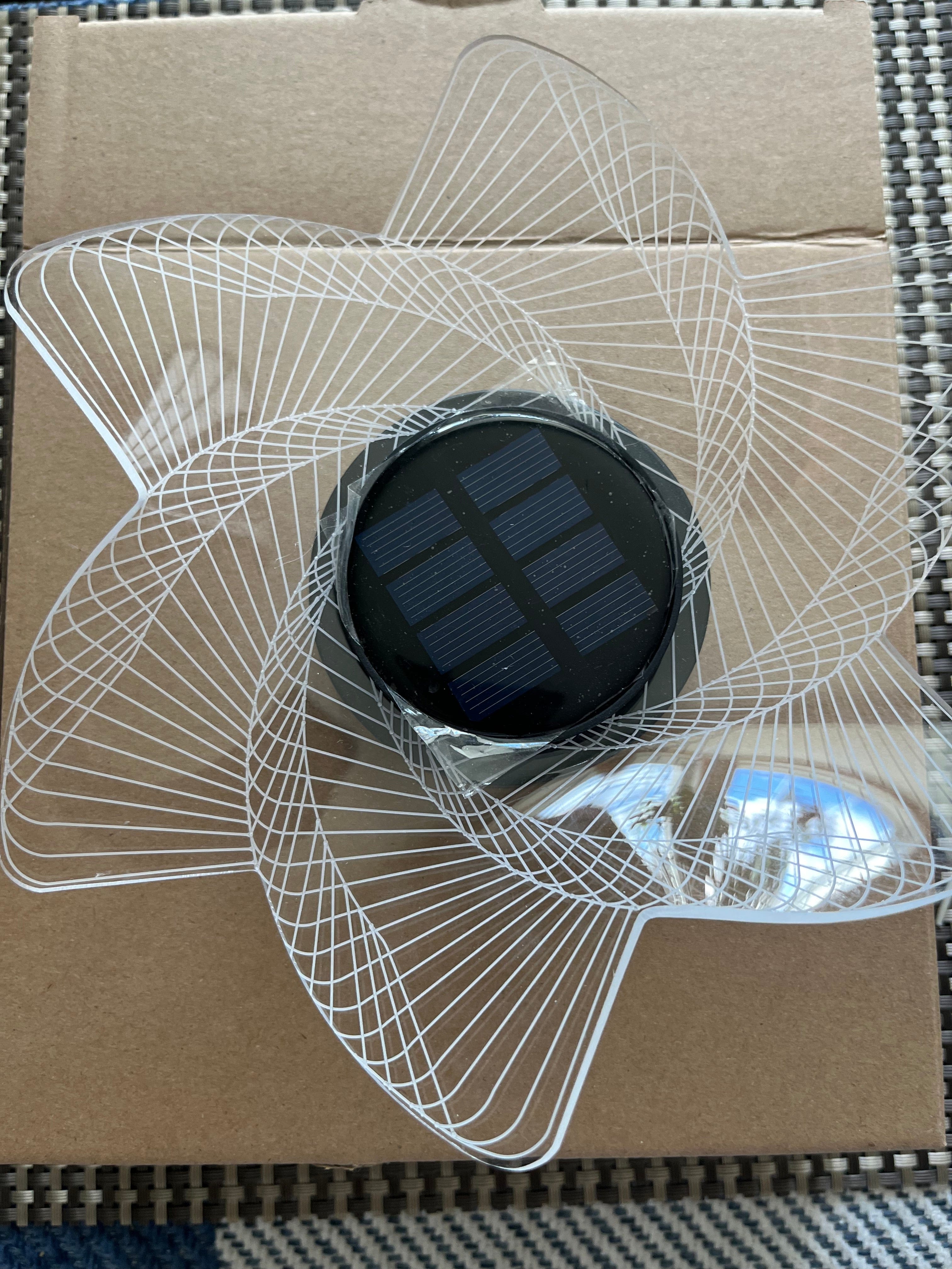 Solar LED Pinwheel Flower