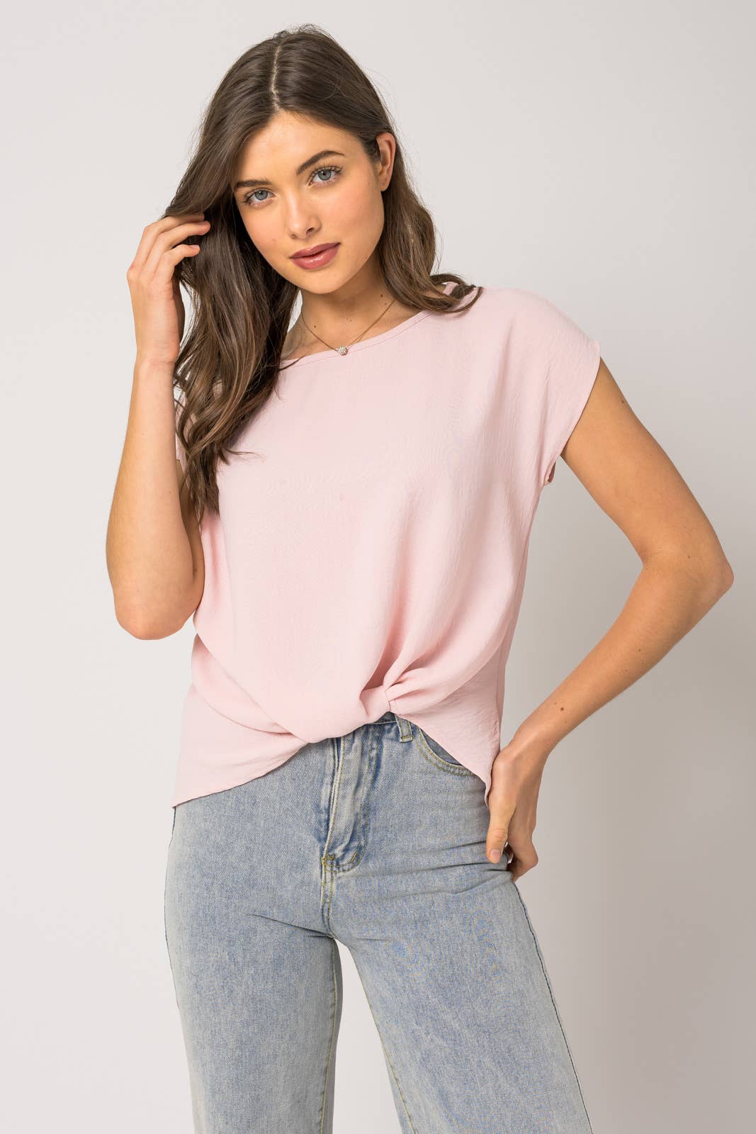 Solid Side Knot Tee