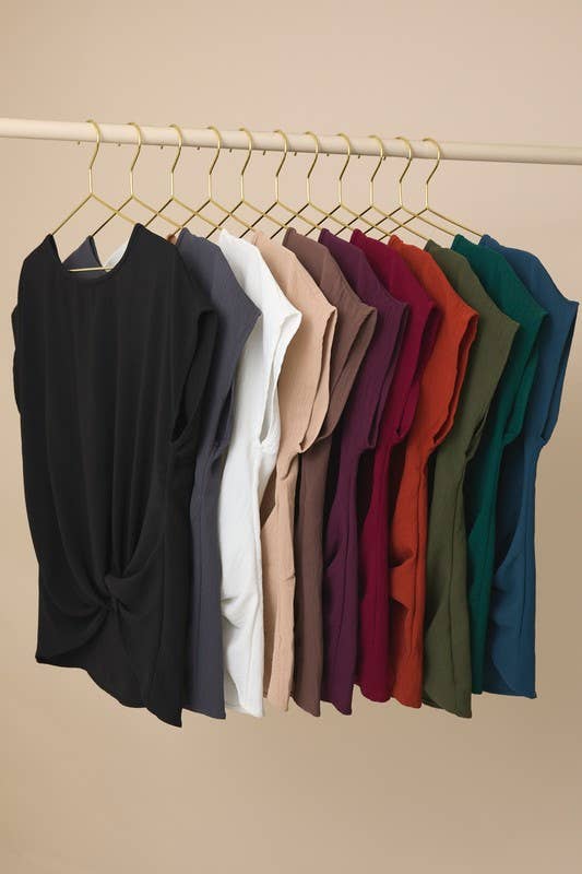 Solid Side Knot Tee