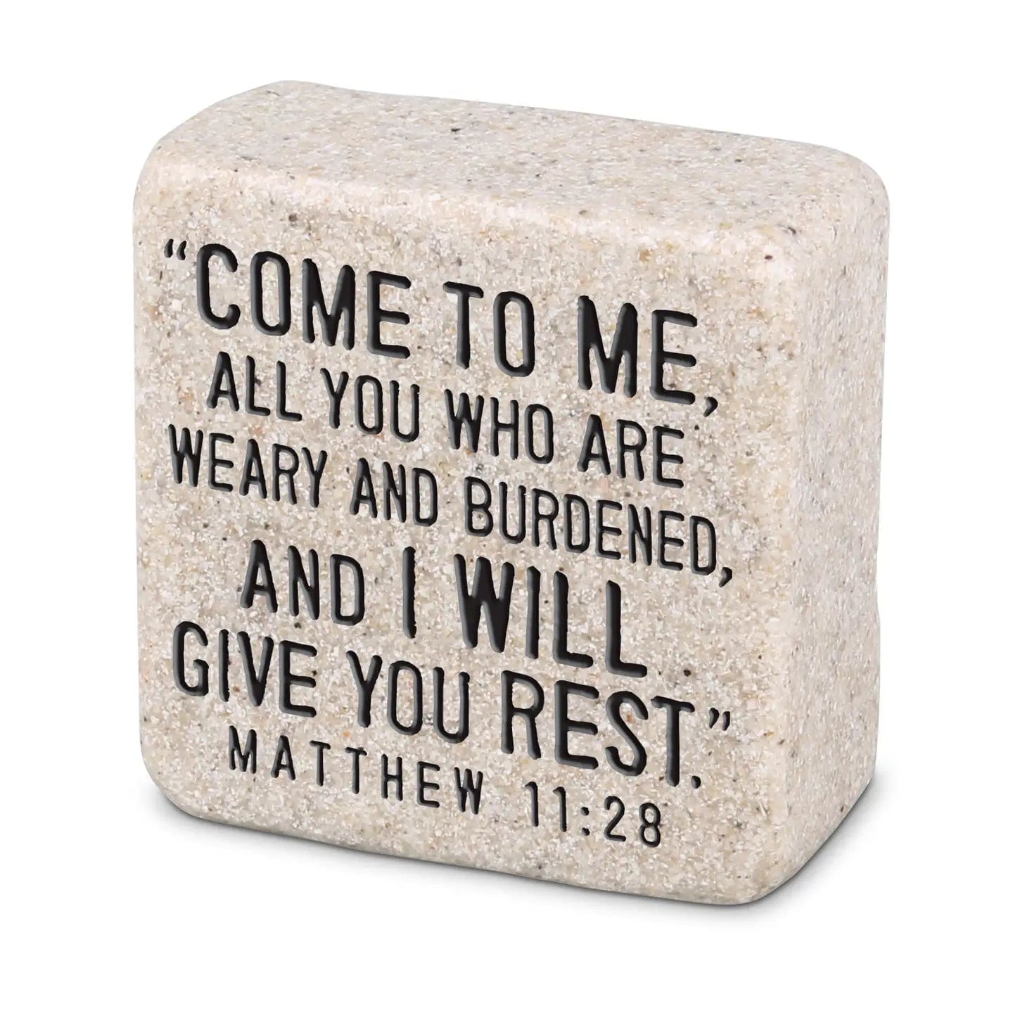 Stone Scripture Block Come to Me