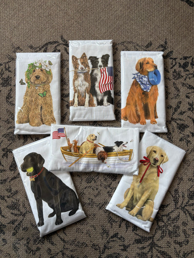 Summer Dogs Tea Towel