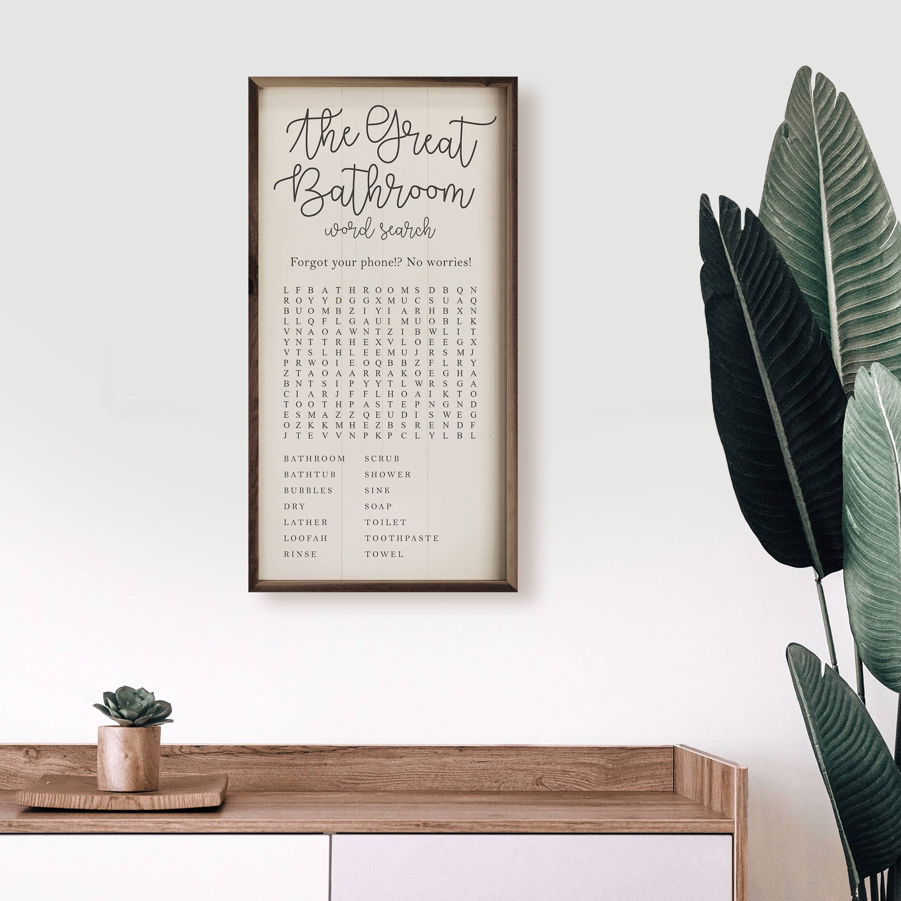 The Great Bathroom Word Search