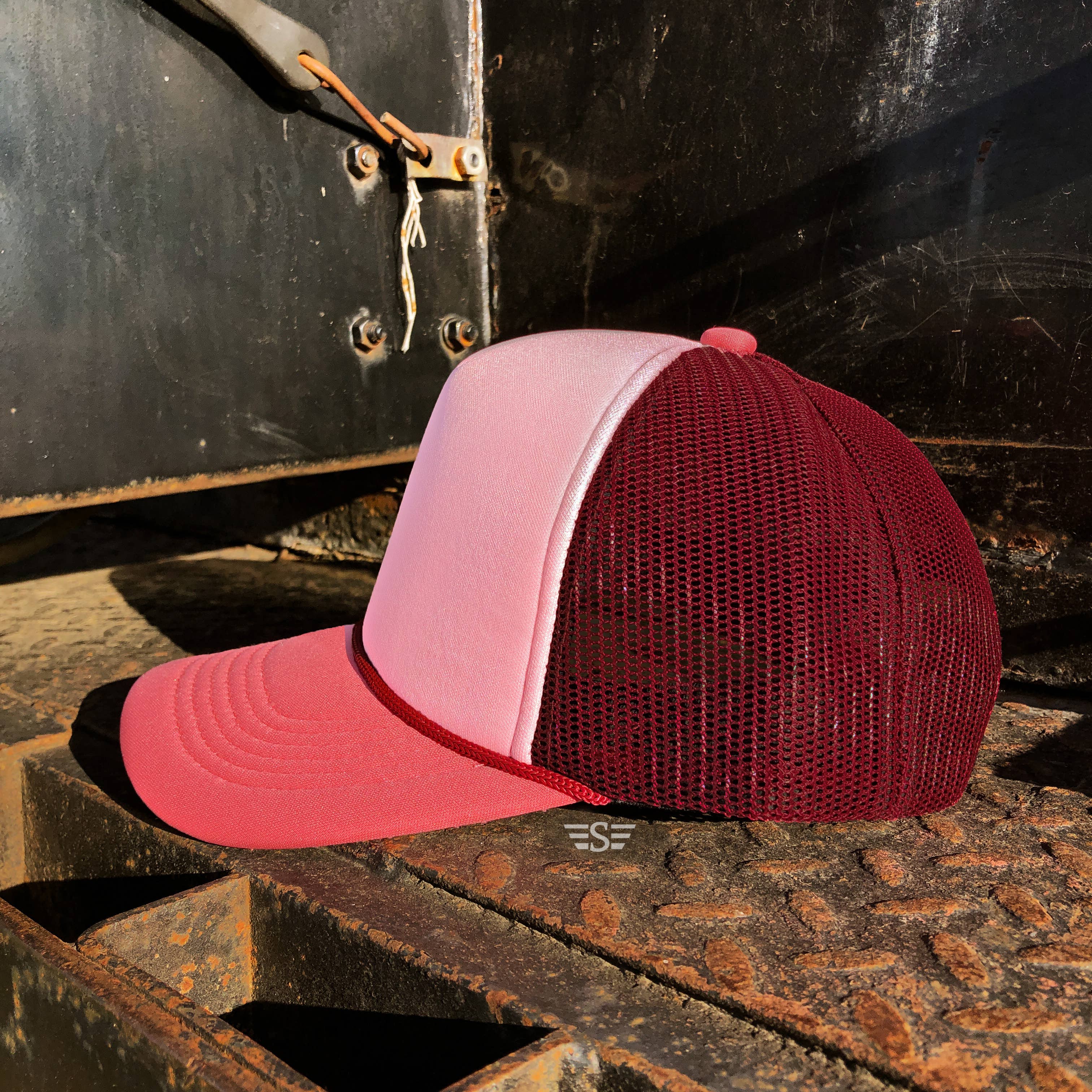 Tri Color Mesh Trucker Baseball Hat