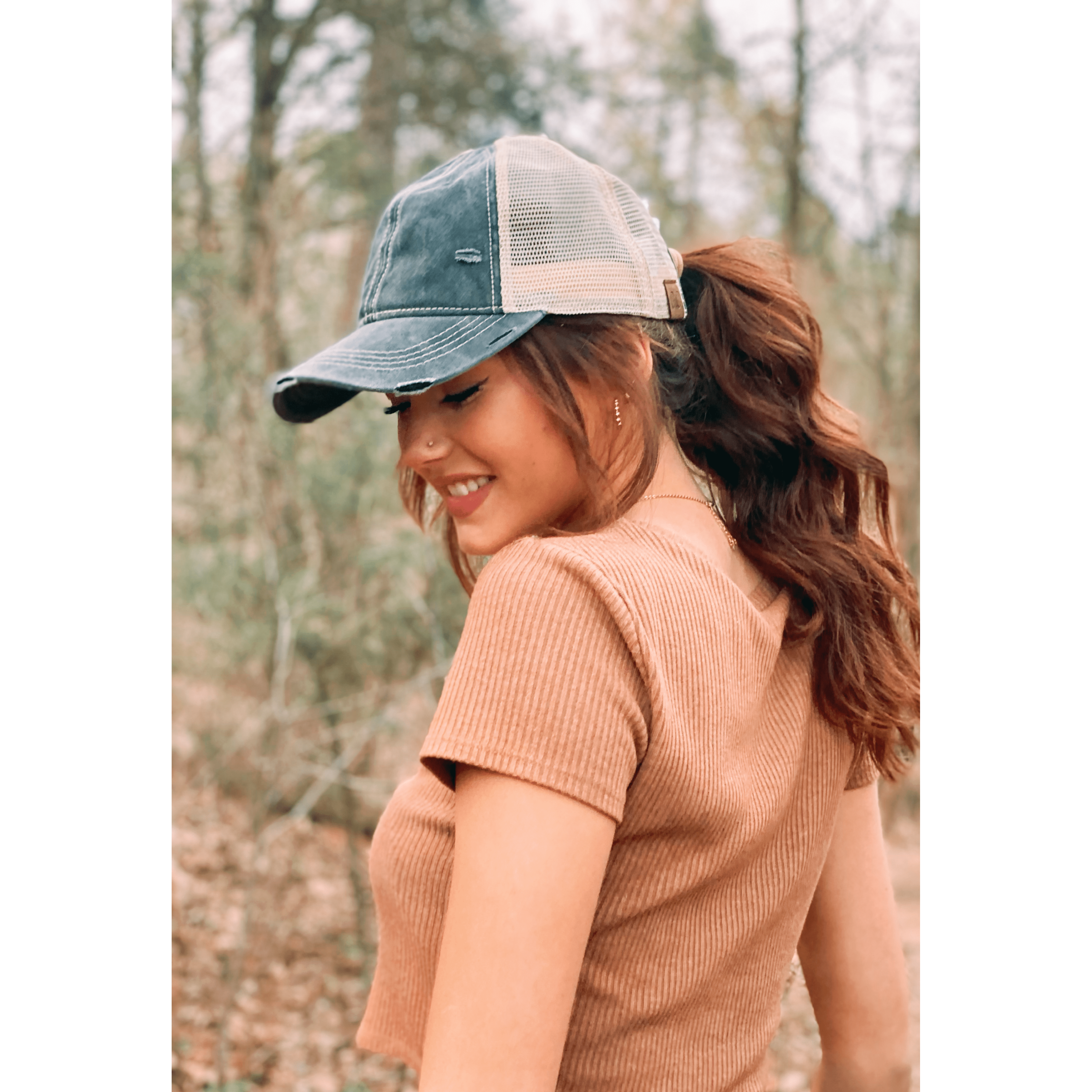Washed Mesh Back High Pony CC Baseball