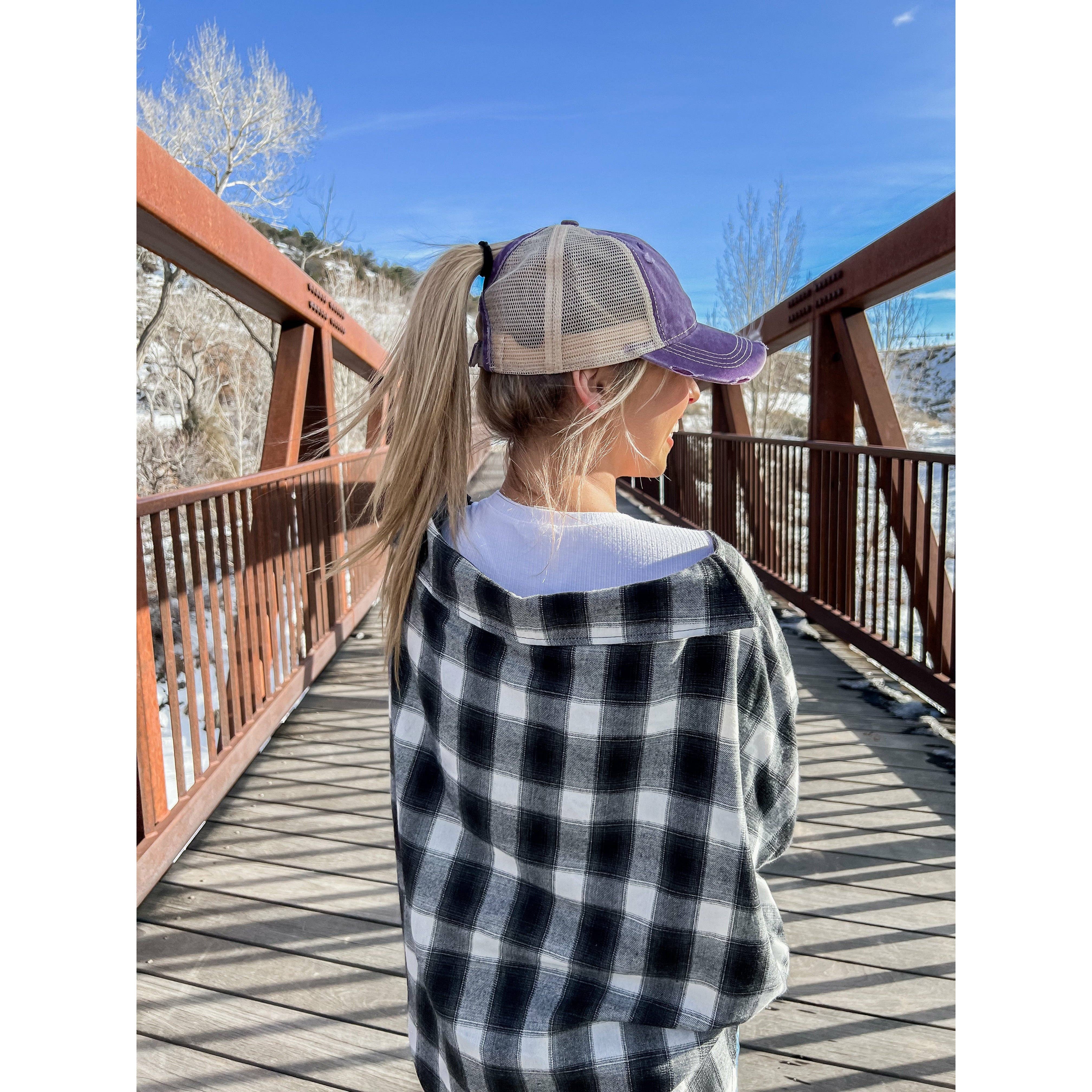 Washed Mesh Back High Pony CC Baseball