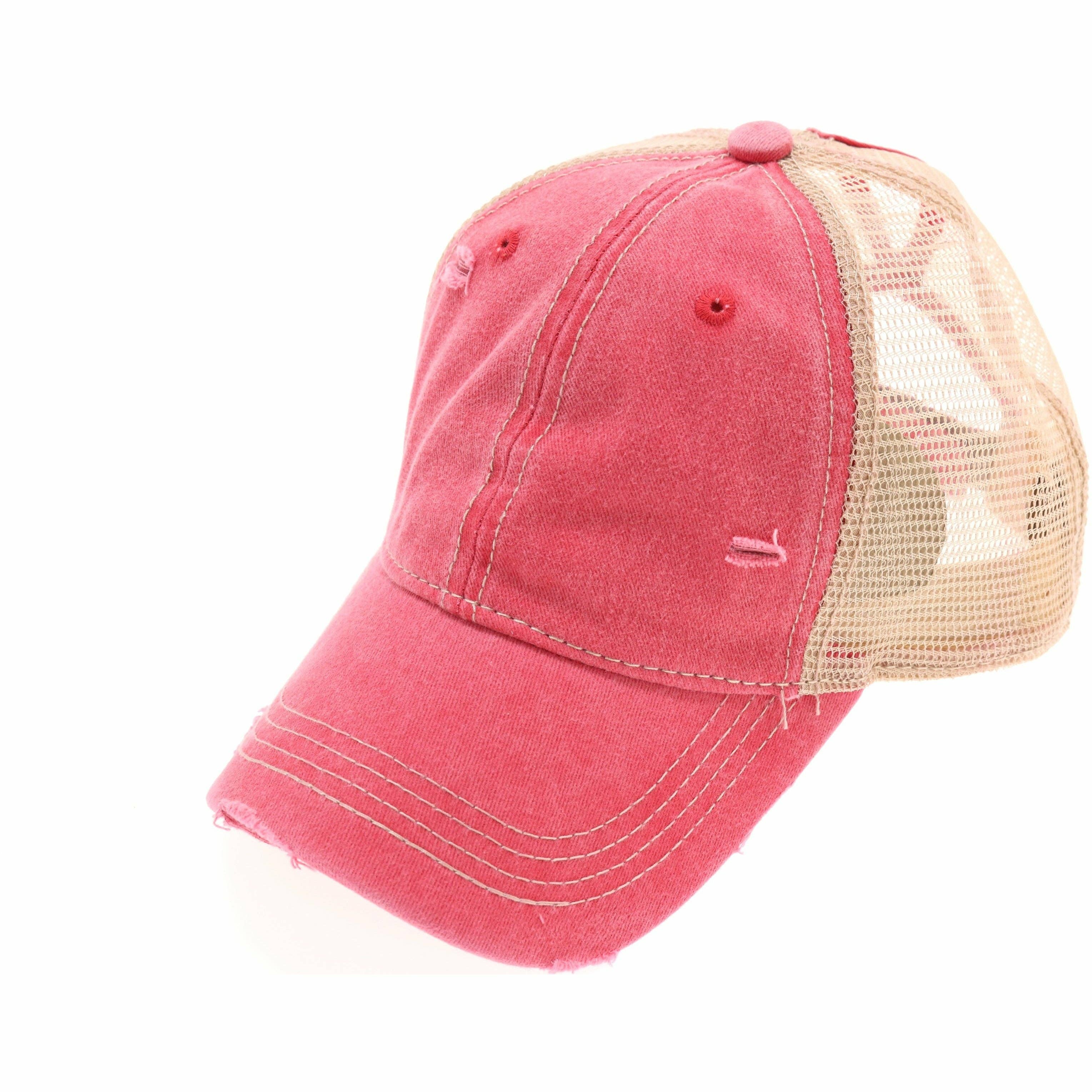 Washed Mesh Back High Pony CC Baseball