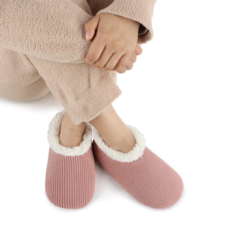 Womens Warm & Cozy Corduroy Slippers