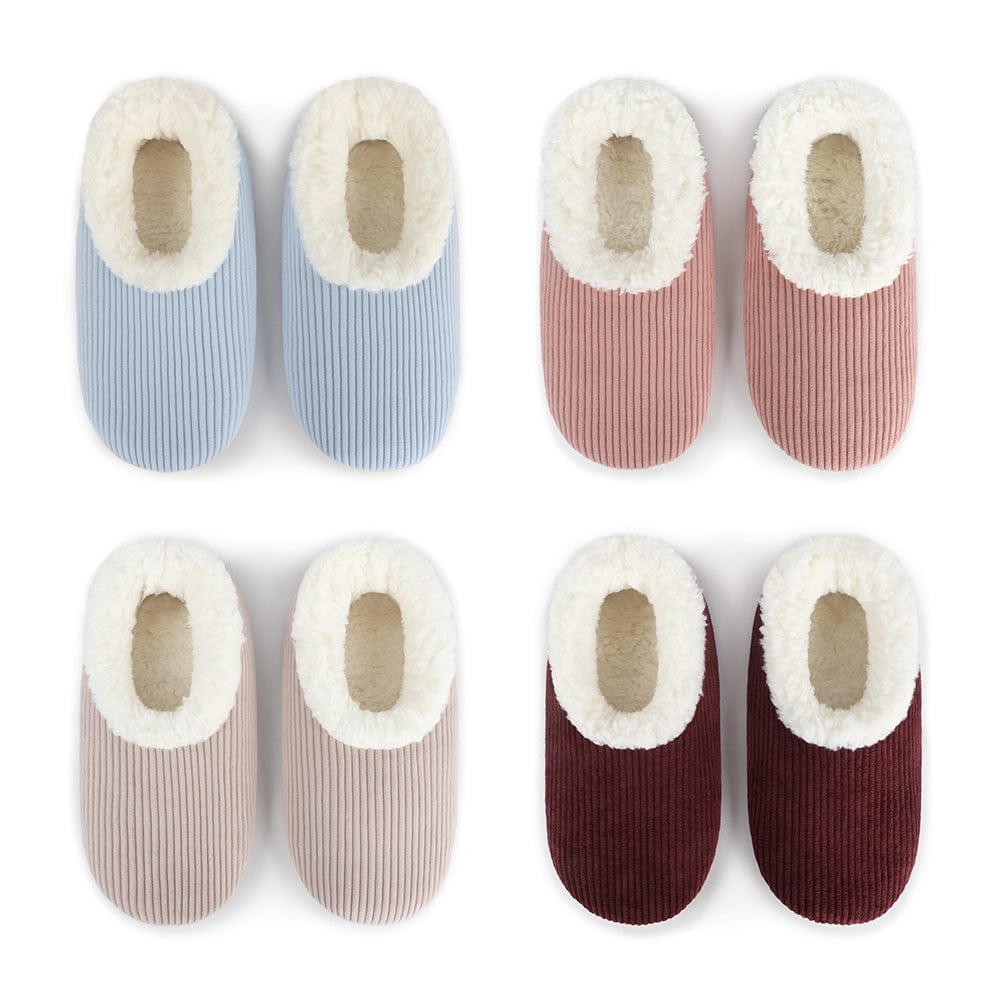 Womens Warm & Cozy Corduroy Slippers