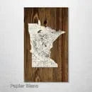 Wood Laser State & City Sign