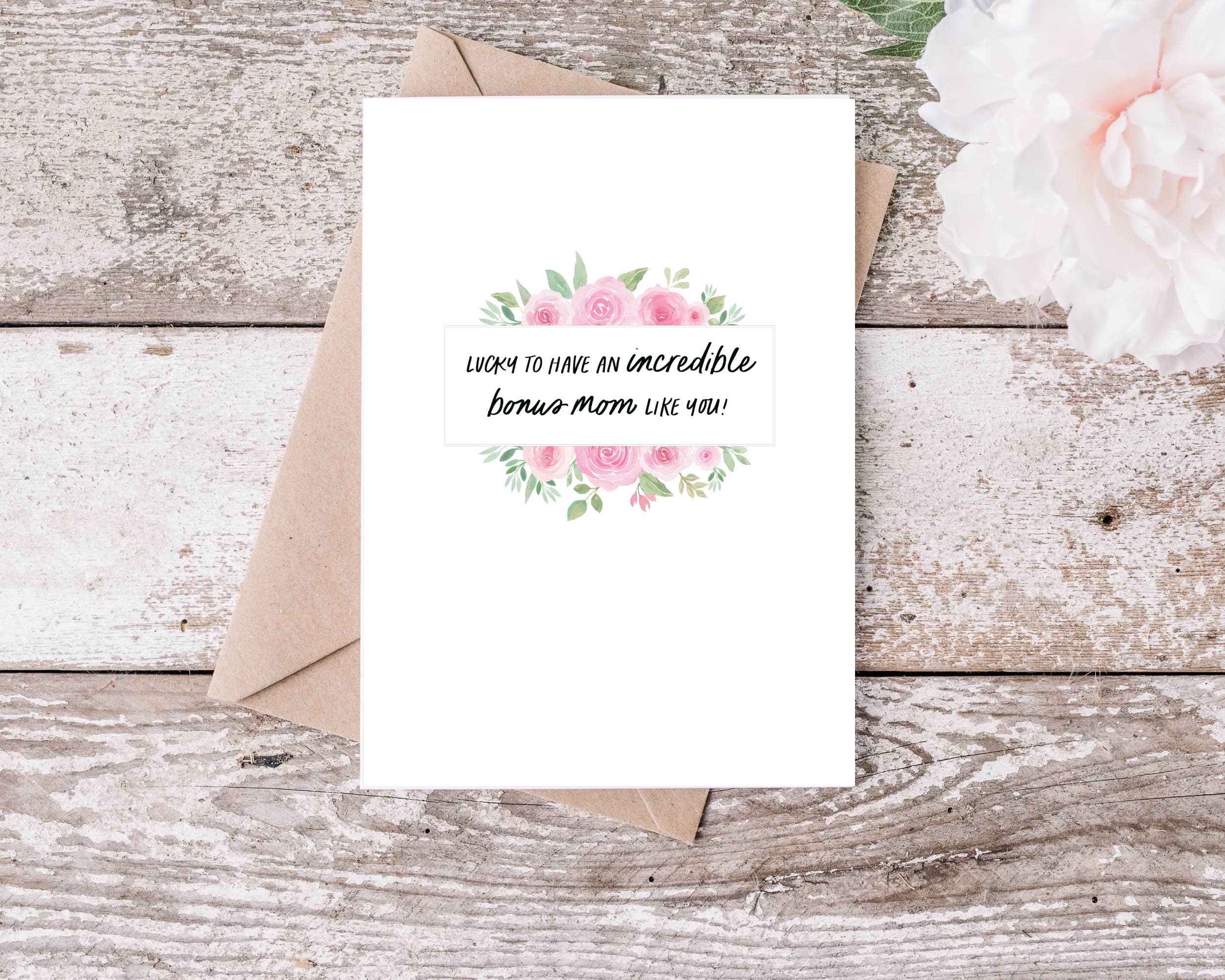 Incredible Bonus Mom Mother’s Day Card