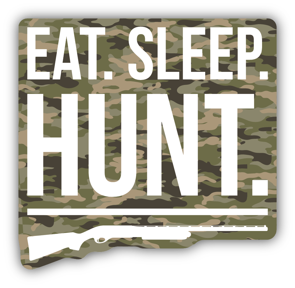 Camo Eat, Sleep, Hunt Vinyl Sticker
