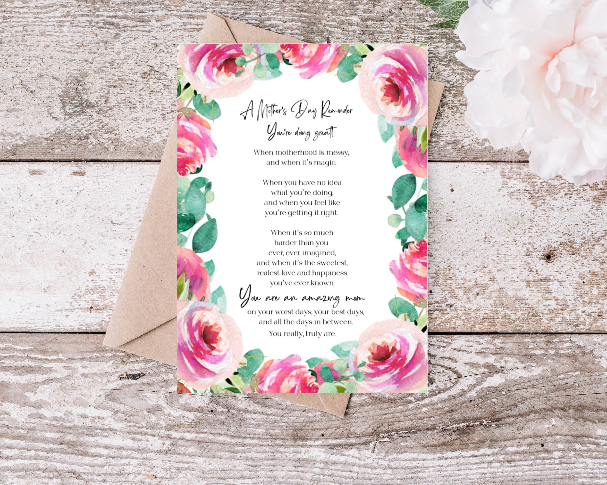 Floral You're Doing Great Mother’s Day Card