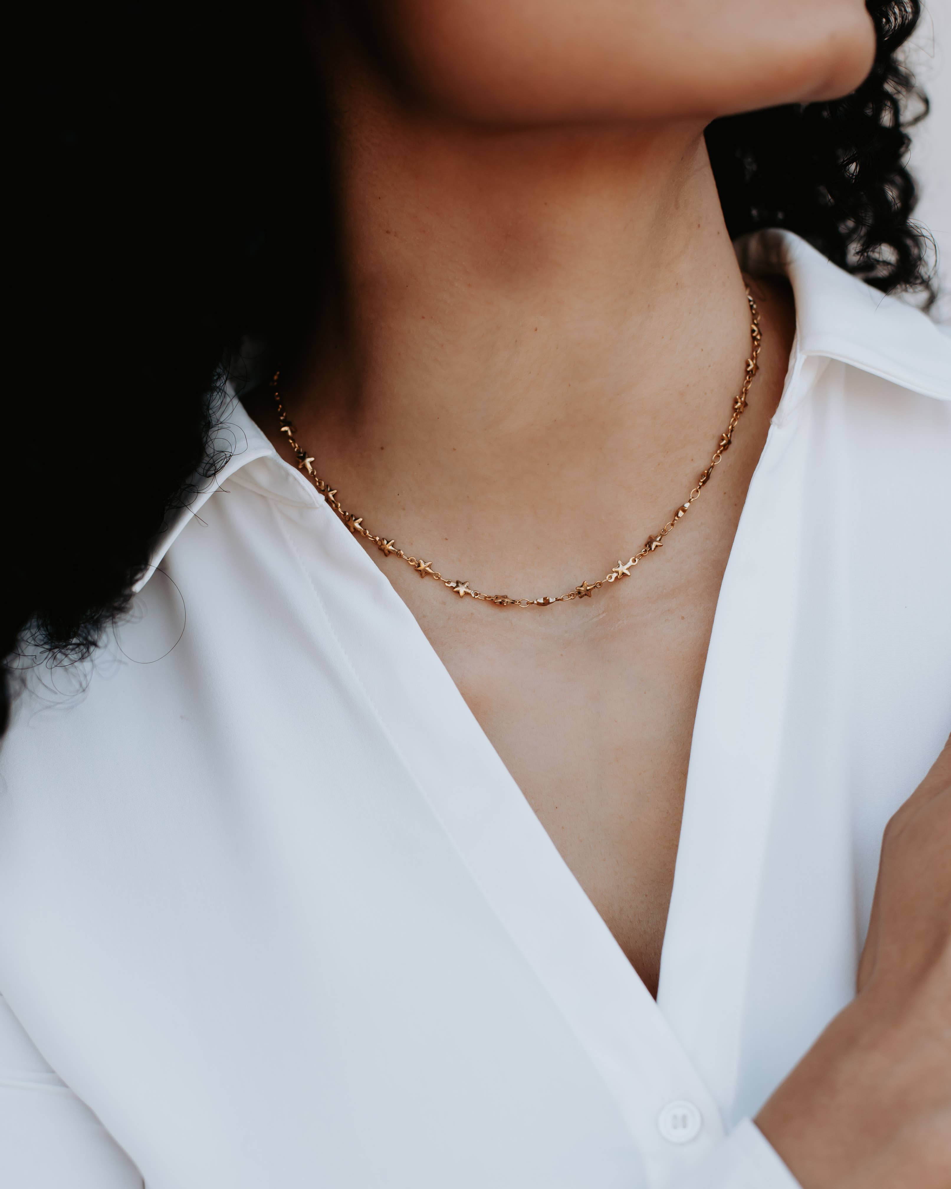 Panache Apparel Co. Gold Star Chain Necklace