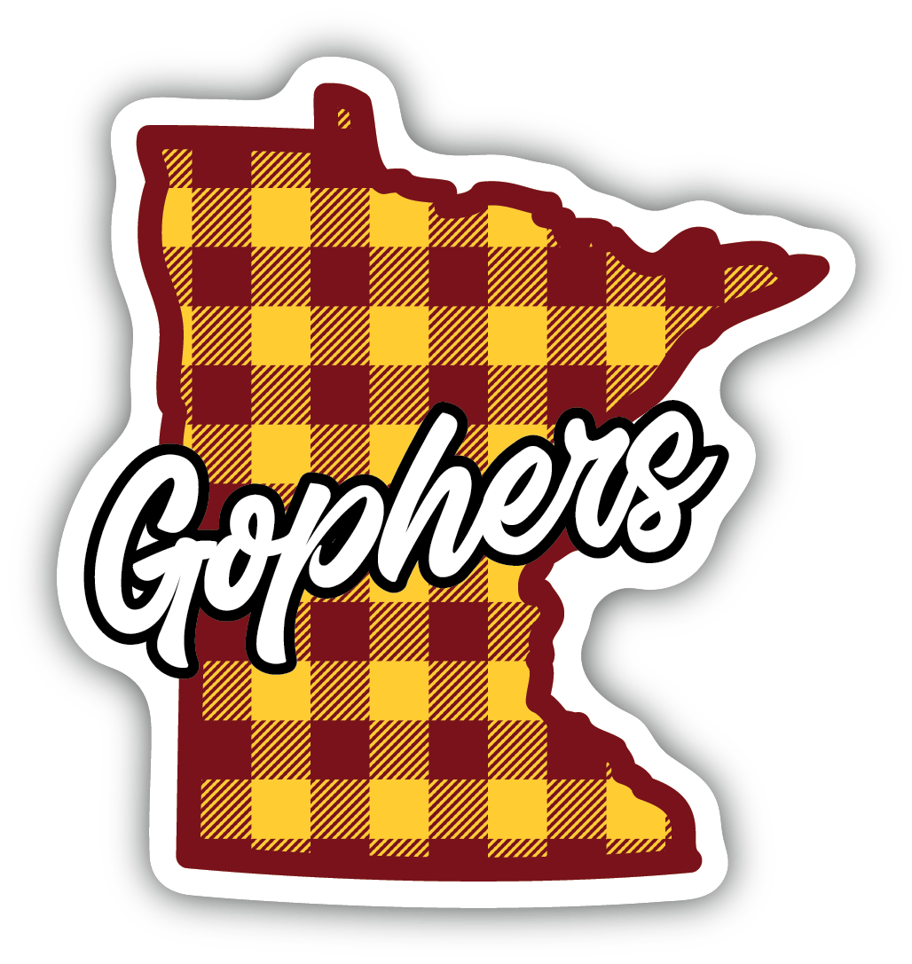 Minnesota Gophers Buffalo Check Vinyl Sticker