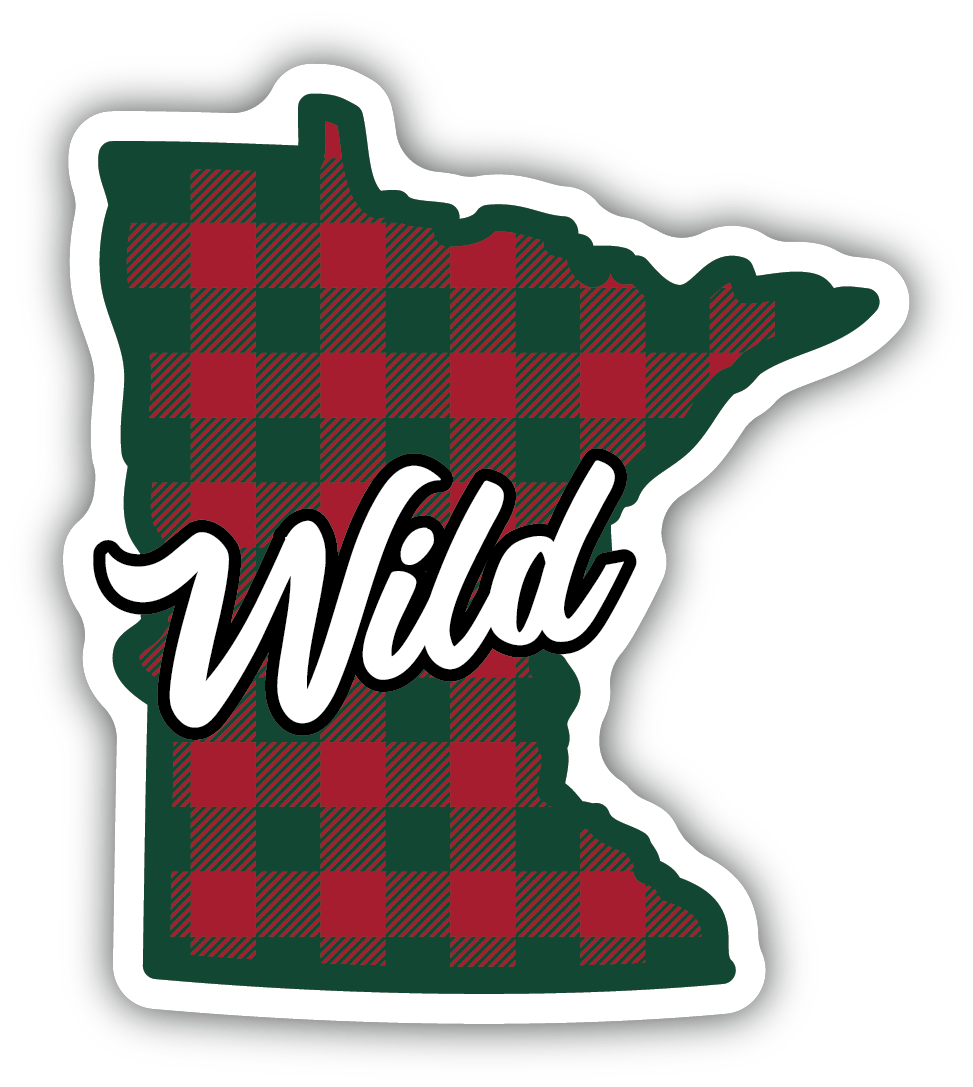 Minnesota Wild Buffalo Check Vinyl Sticker