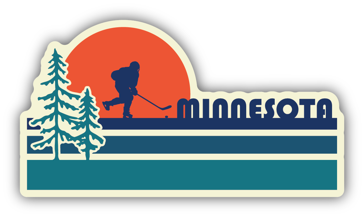 MN Hockey Badge Vinyl Sticker